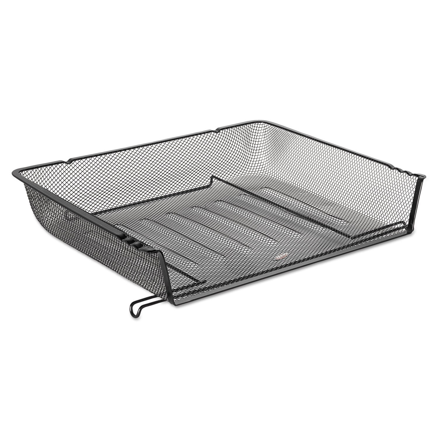 Eldon 62555 Black Nestable Mesh Stacking Side Load Wire Letter Tray Sorter
