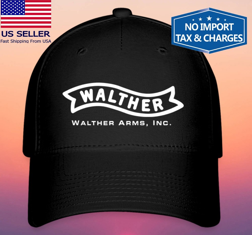 Walther Arms Firearms Black Hat Baseball Cap Adjustable