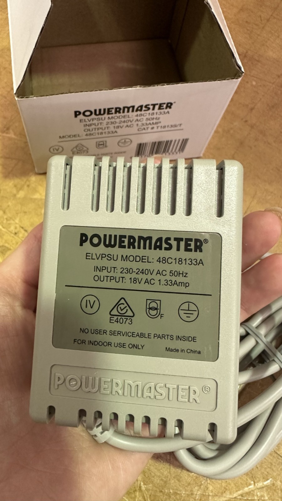 Universal Alarm Power Supply - 18V AC 1.33A Powermaster