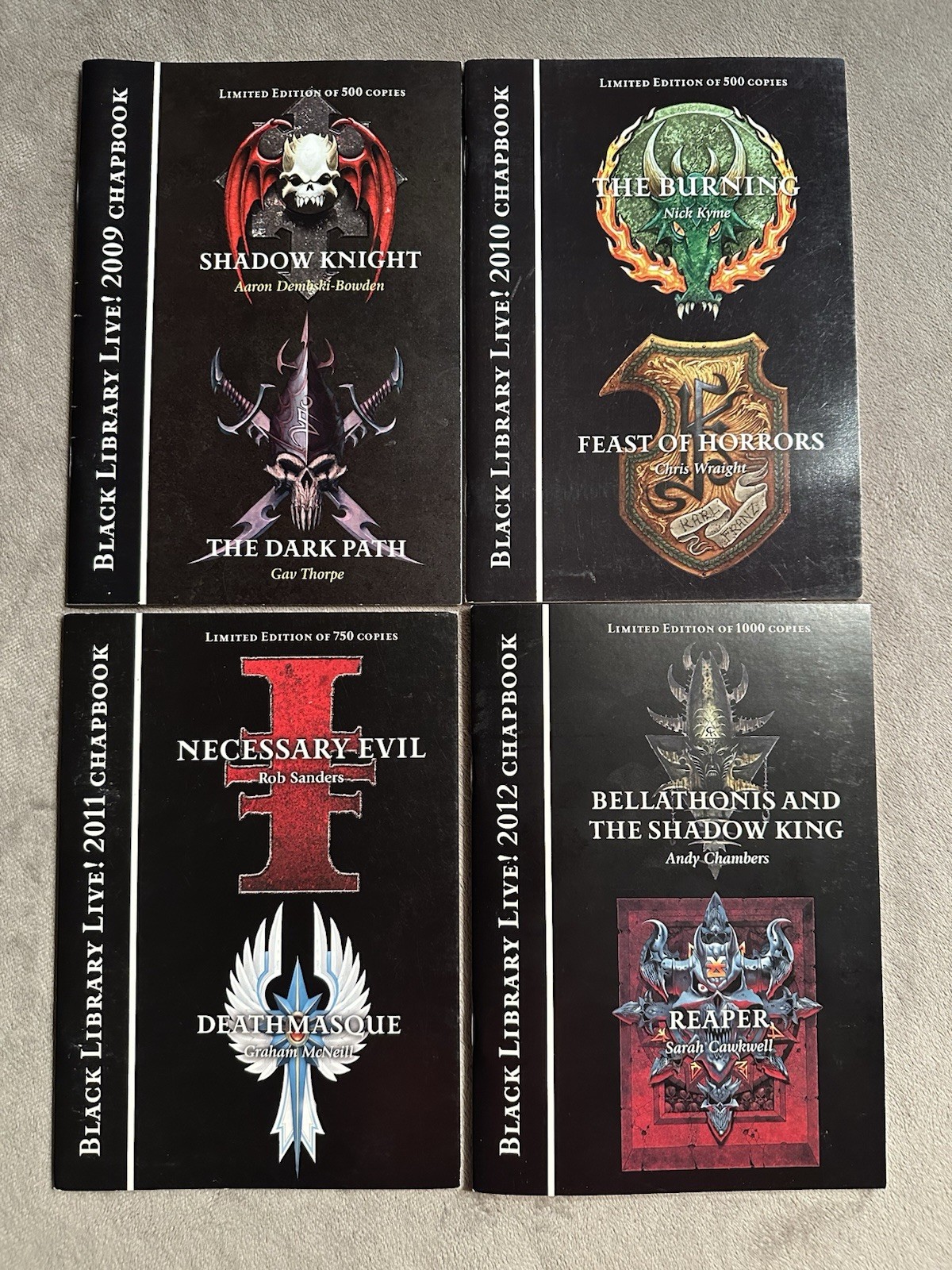 Black Library Live! Chapbook Lot 2009-2012 Limited Edition Warhammer