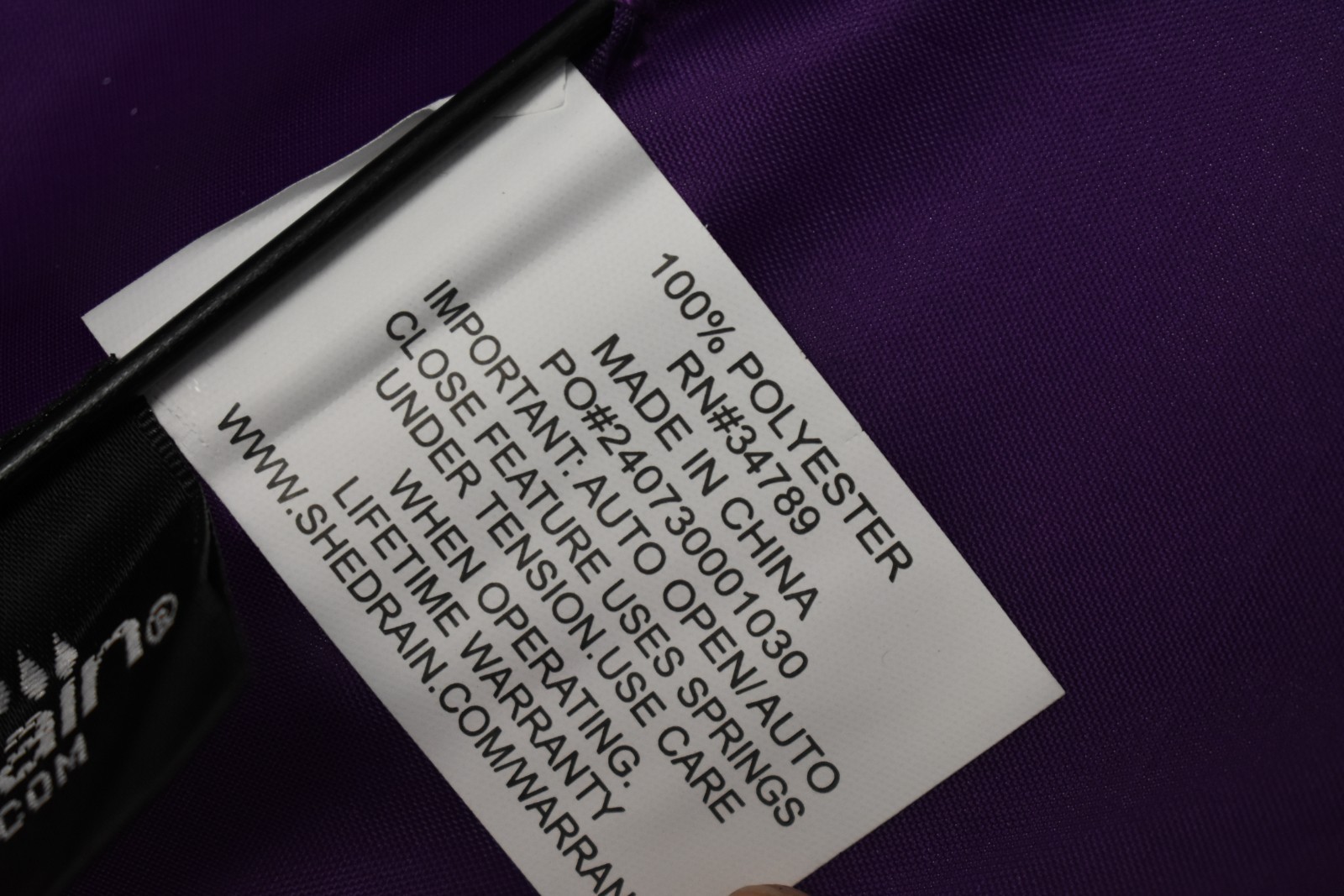 ShedRain Rain Essentials Auto Open Compact Automatic Umbrella Hyacinth Purple