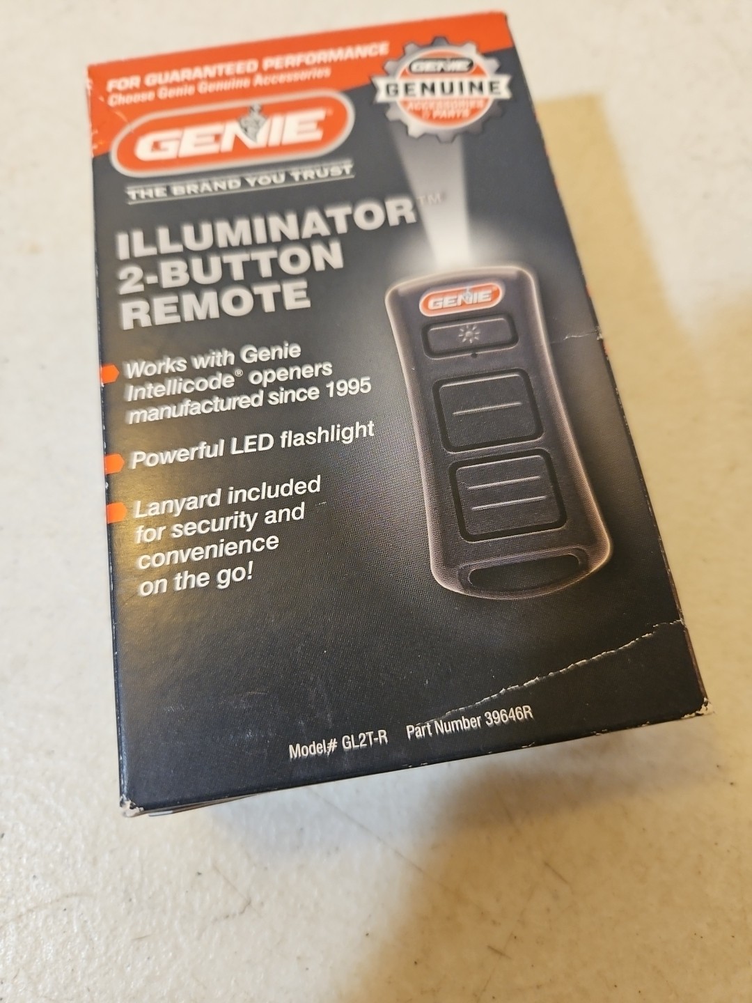 Genie Illuminator 2 Button Remote Model GL2T-R - Part No 39646R
