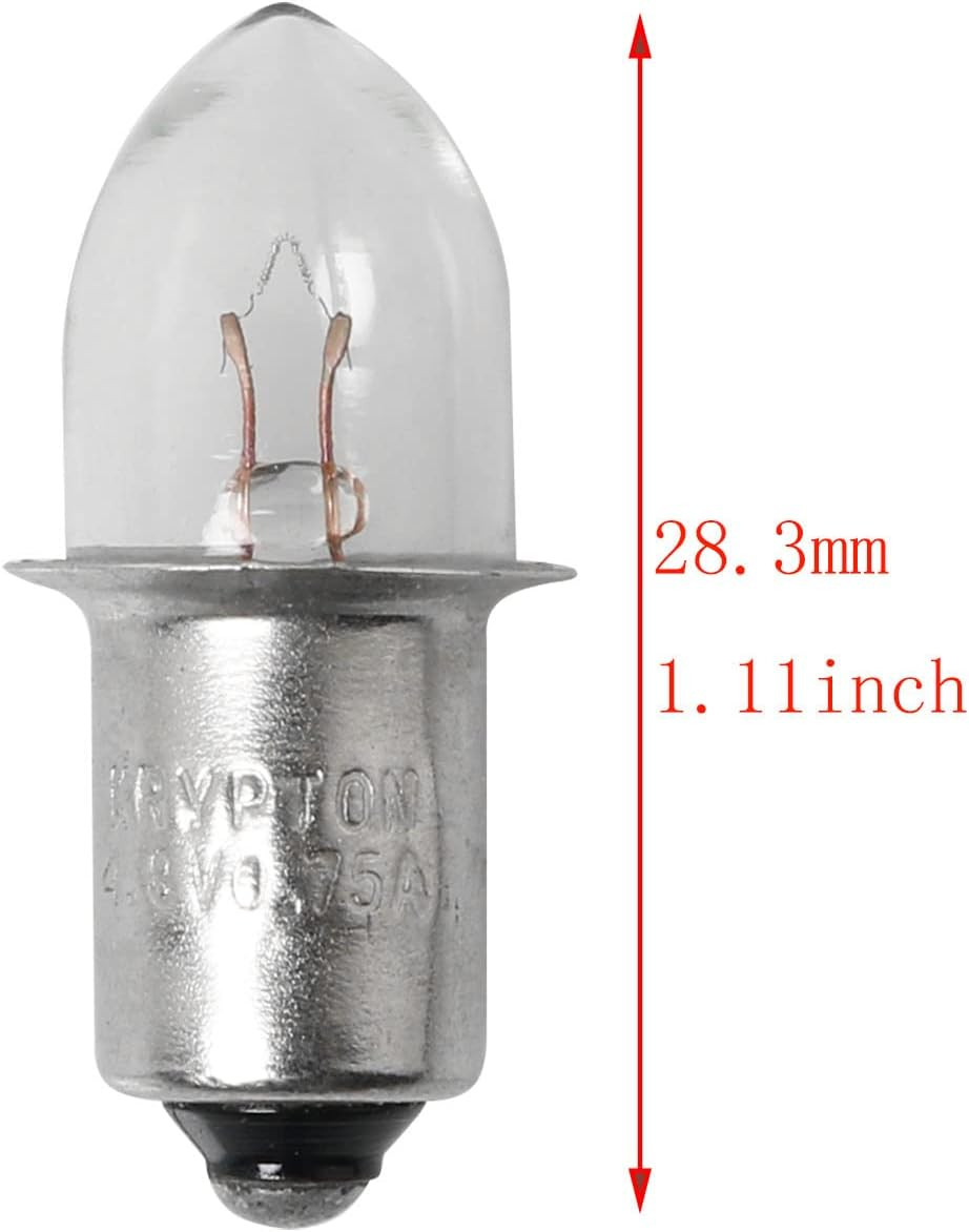 5Pcs 4D 4.8V 0.75A Bayonet Base Krypton Replacement Bulb for Flashlight