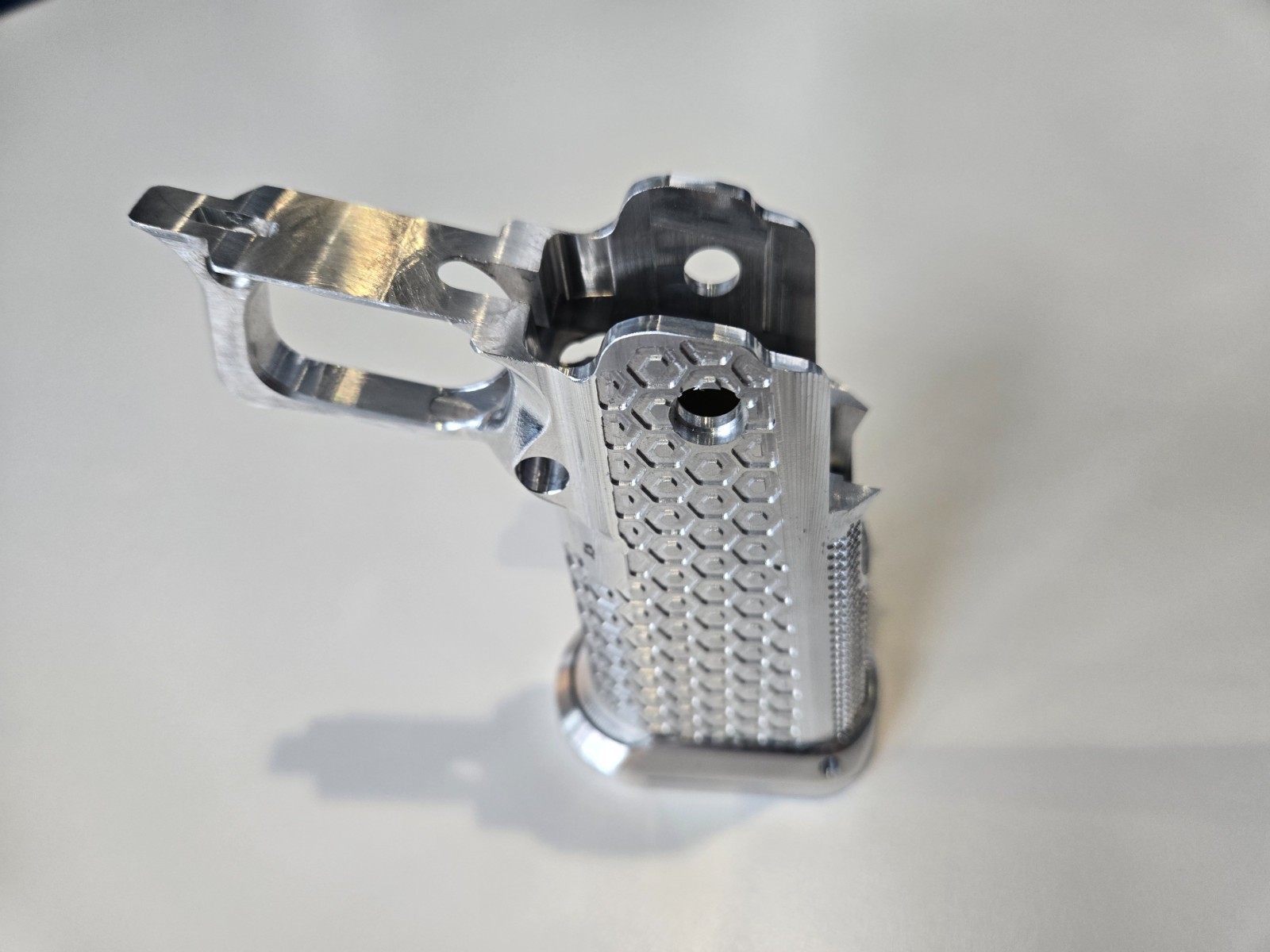 Bare Billet Aluminum Hex Textured 2011 Double Stack Grip - Prodigy Staccato etc
