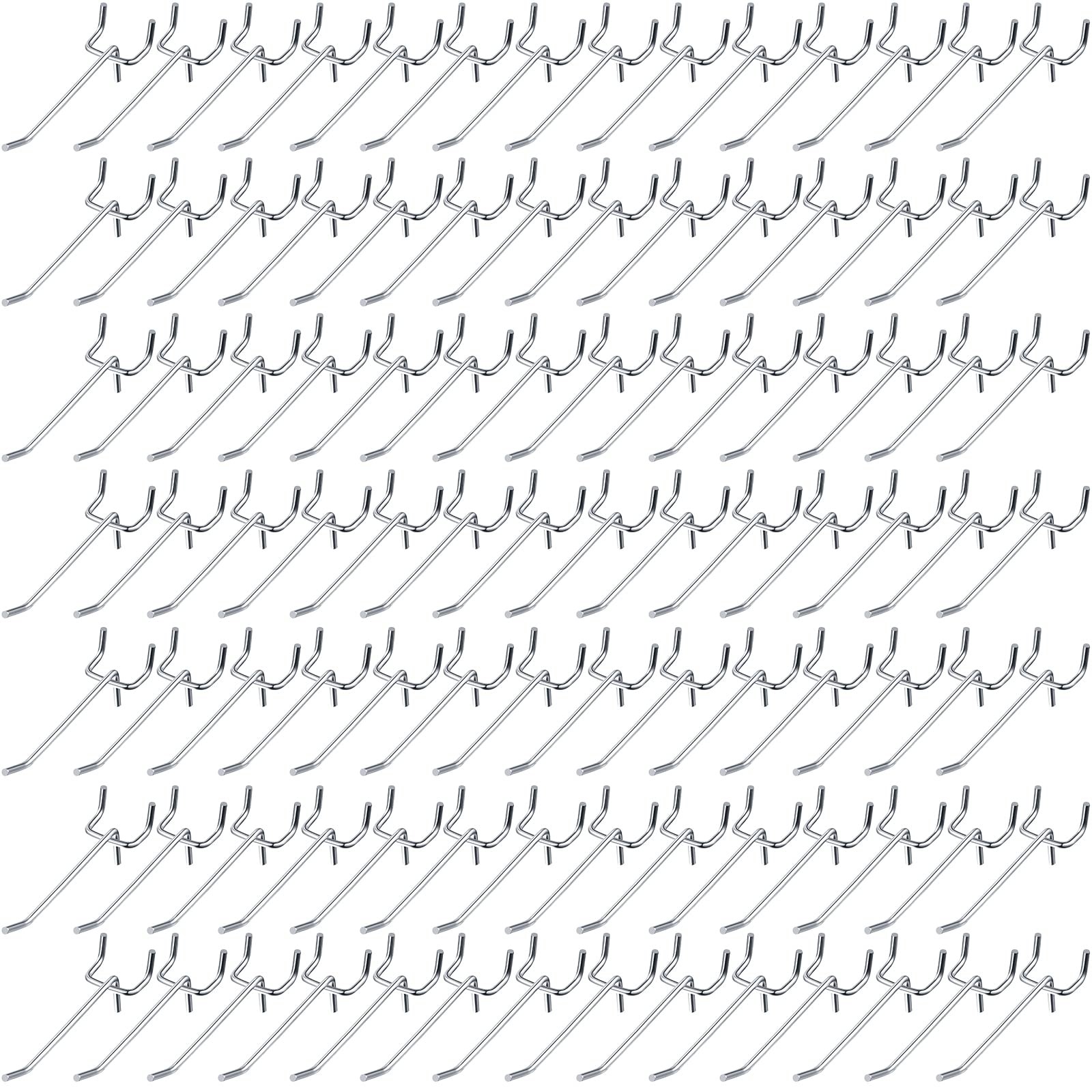 100 Pack Peg Board Hooks Stainless Steel Pegboard Hooks Shelving Display Hang...