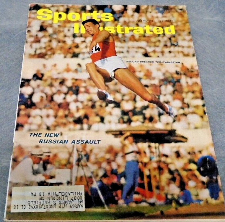 1962 SPORTS ILLUSTRATED MAGAZINE  LONG JUMPER IGOR TER OVANESYAN ON COVER RARE!