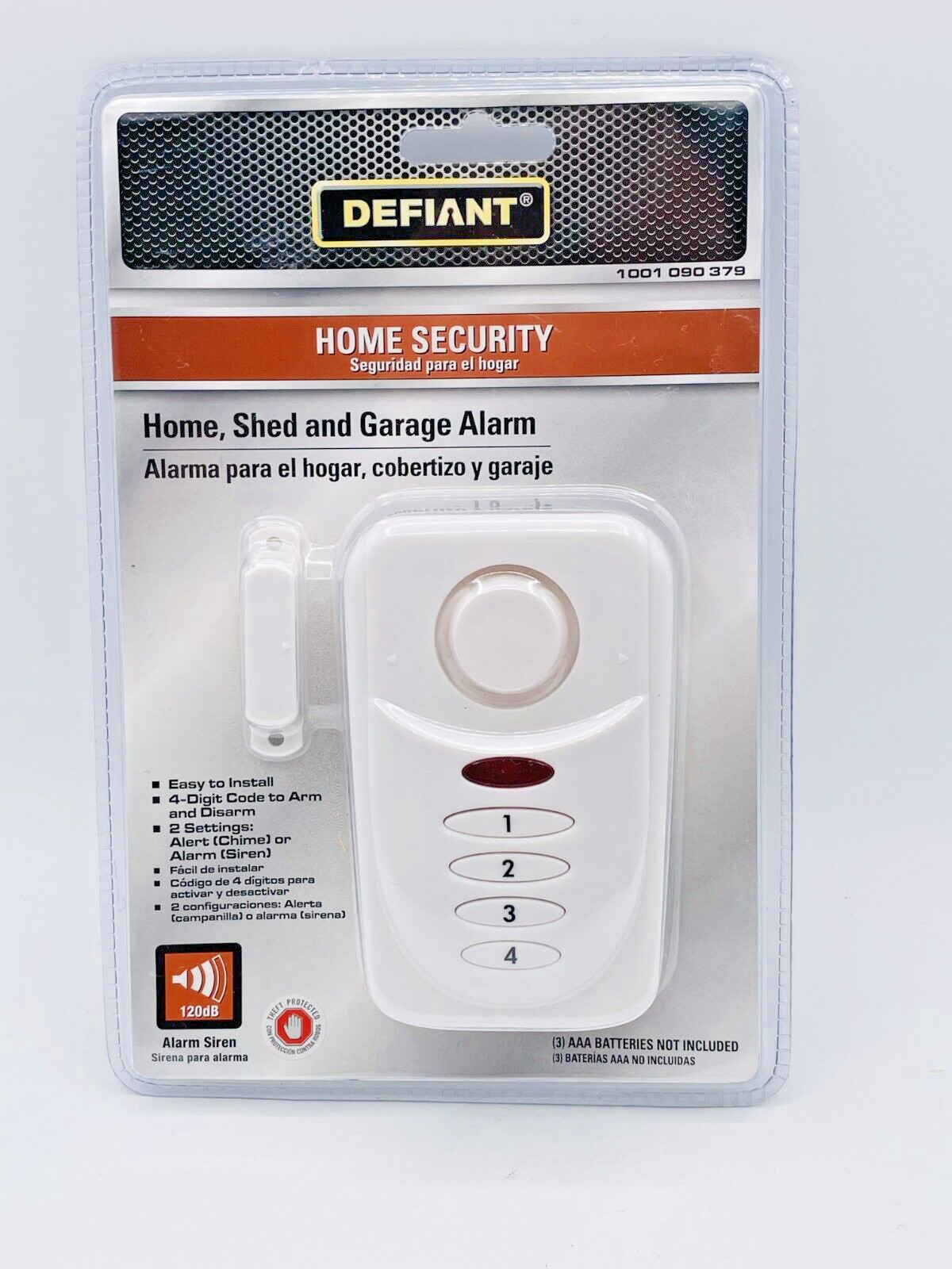 Defiant Home Shed & Garage Security Alarm White Wireless 120dB Chime & Siren
