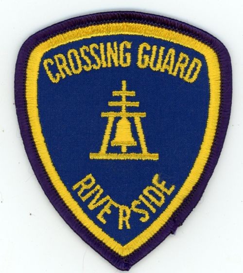 CALIFORNIA CA RIVERSIDE CROSSING GUARD 3 5/8" TALL PATCH POLICE SHERIFF