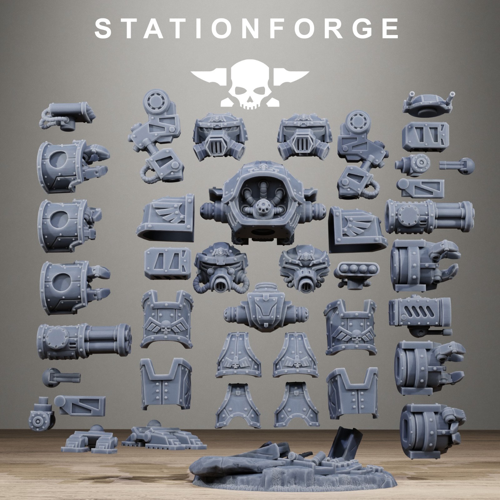 32mm Grimguard MechGuard Station Forge High Quality Miniature (100mm Base)