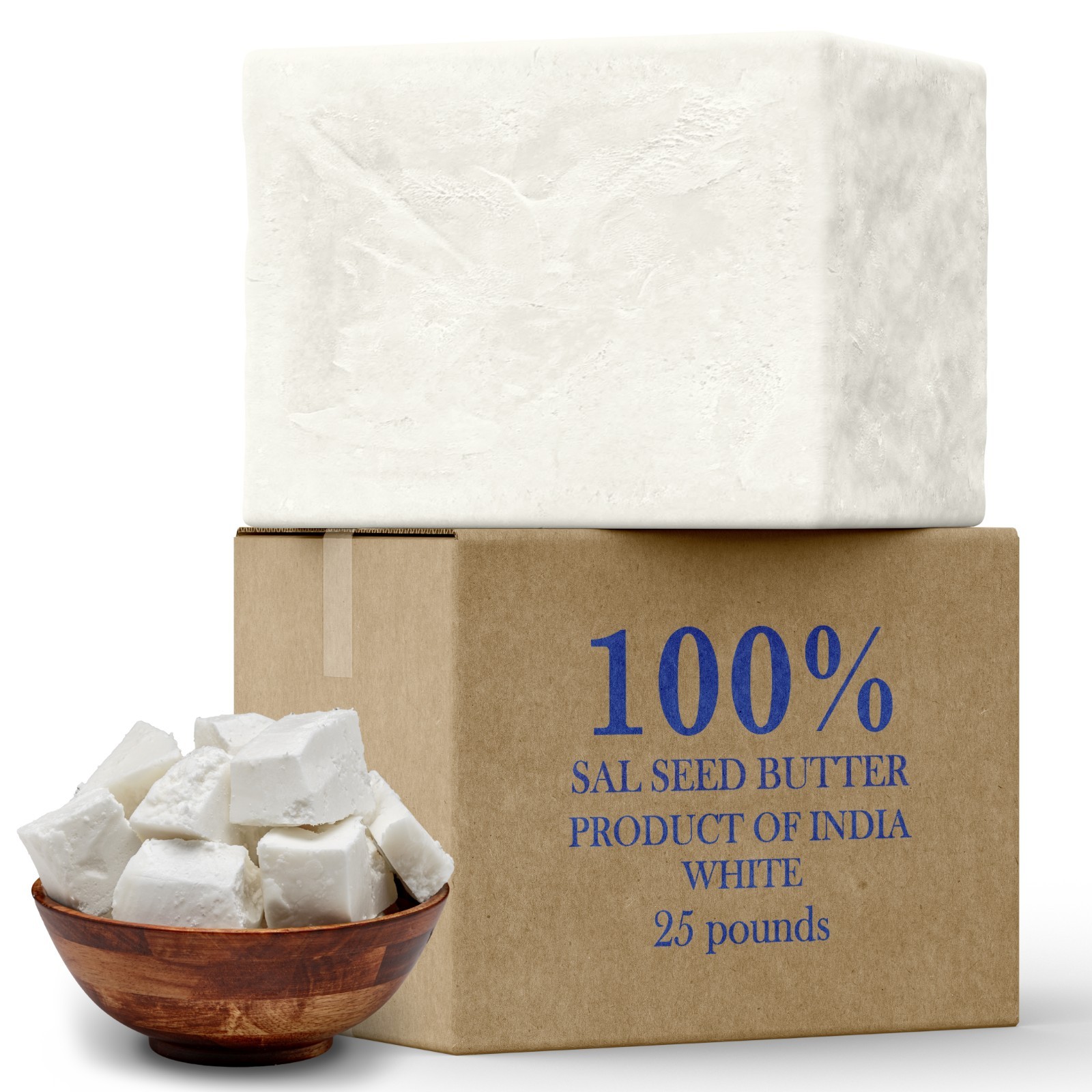 Sal Butter Shorea Seed Natural 100% Pure Raw Cold Pressed Organic Skin Body Hair