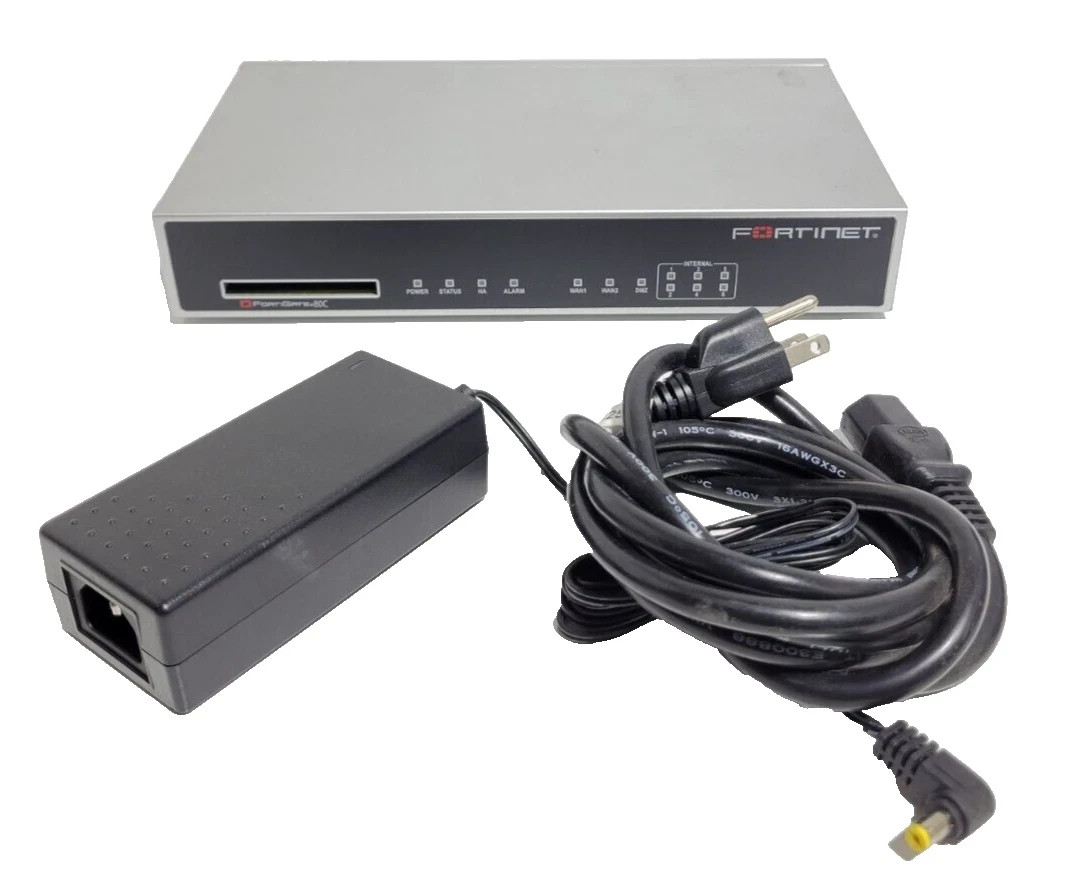 FORTINET FORTIGATE-80C FC-80C NETWORK SECURITY FIREWALL APPLIANCE w/ POWER CABLE