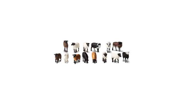 Woodland Scenics 1964 HO Scale Scenic Accents Flock of Sheep