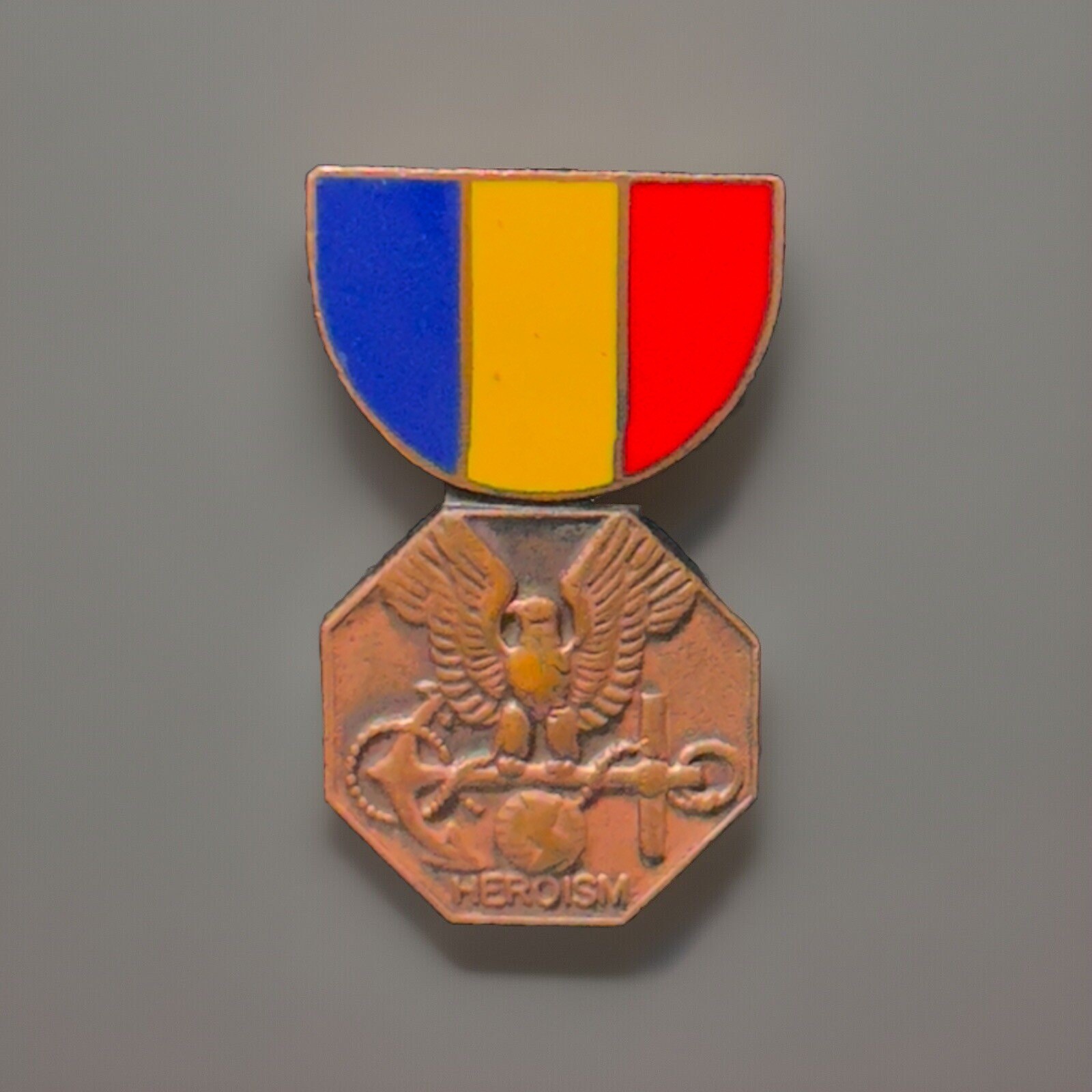 Small Hat Pin HEROISM Medal Ribbon Award NAVY MARINES USMC