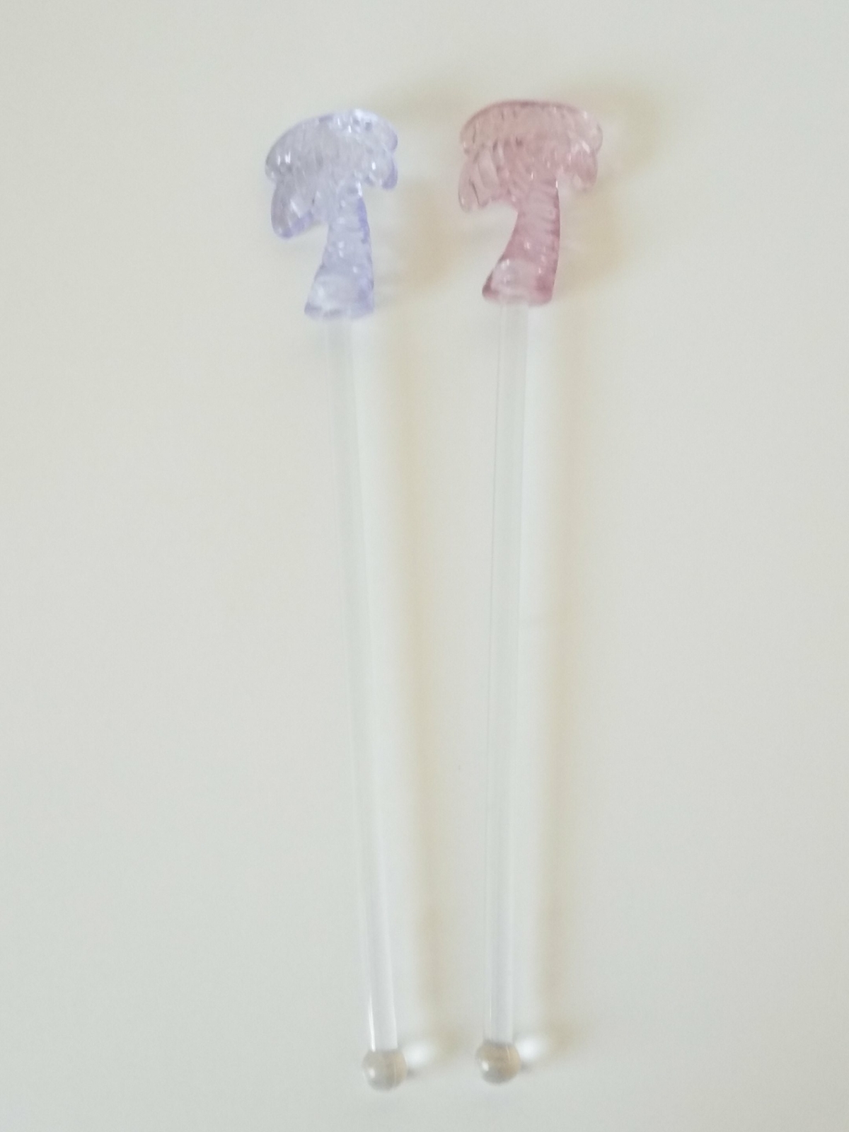 Stirrers Swizzles With Tree Shaped Handle 2-Pieces