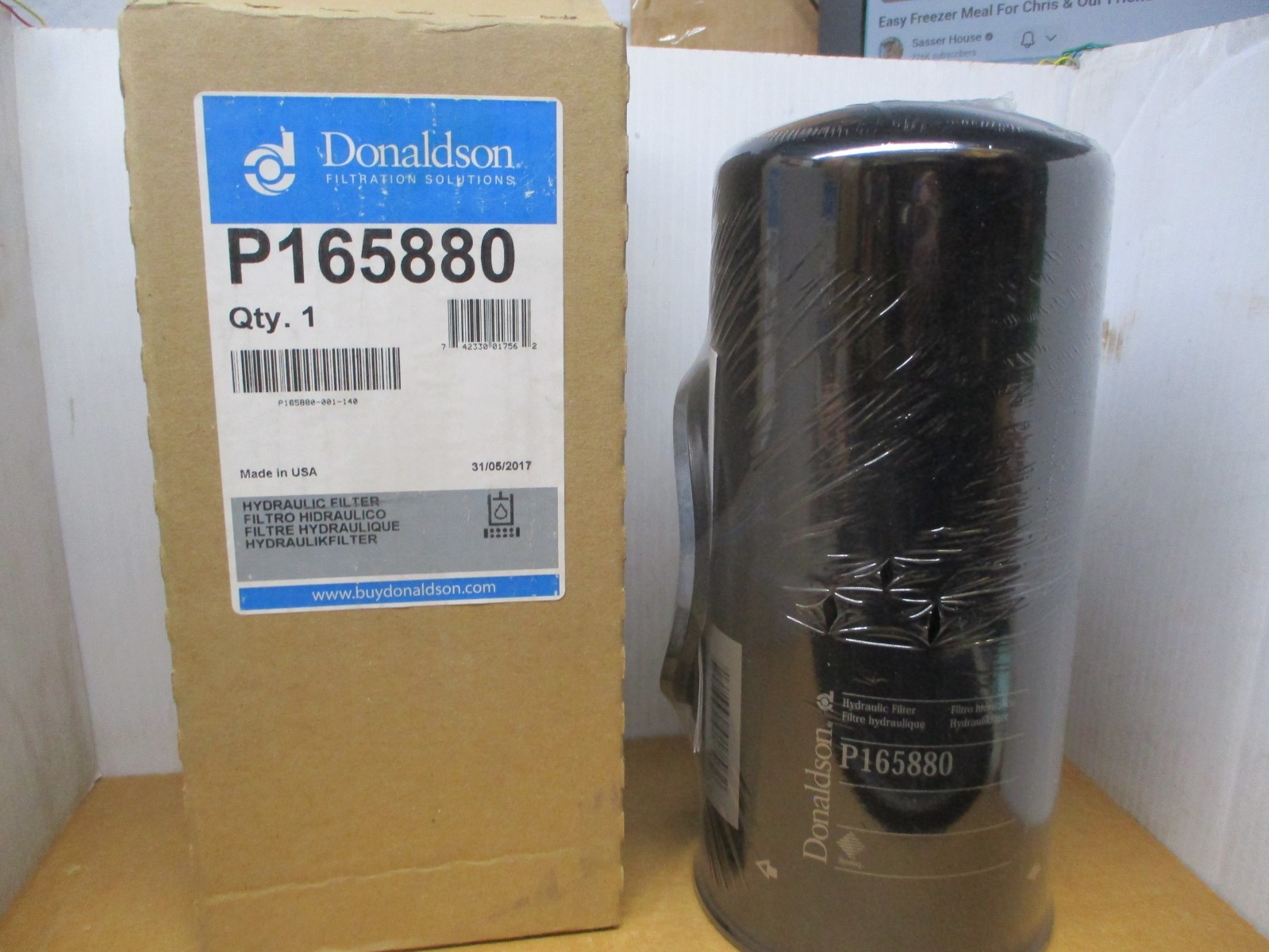 Donaldson P165880 Hydraulic Filter Spin-On