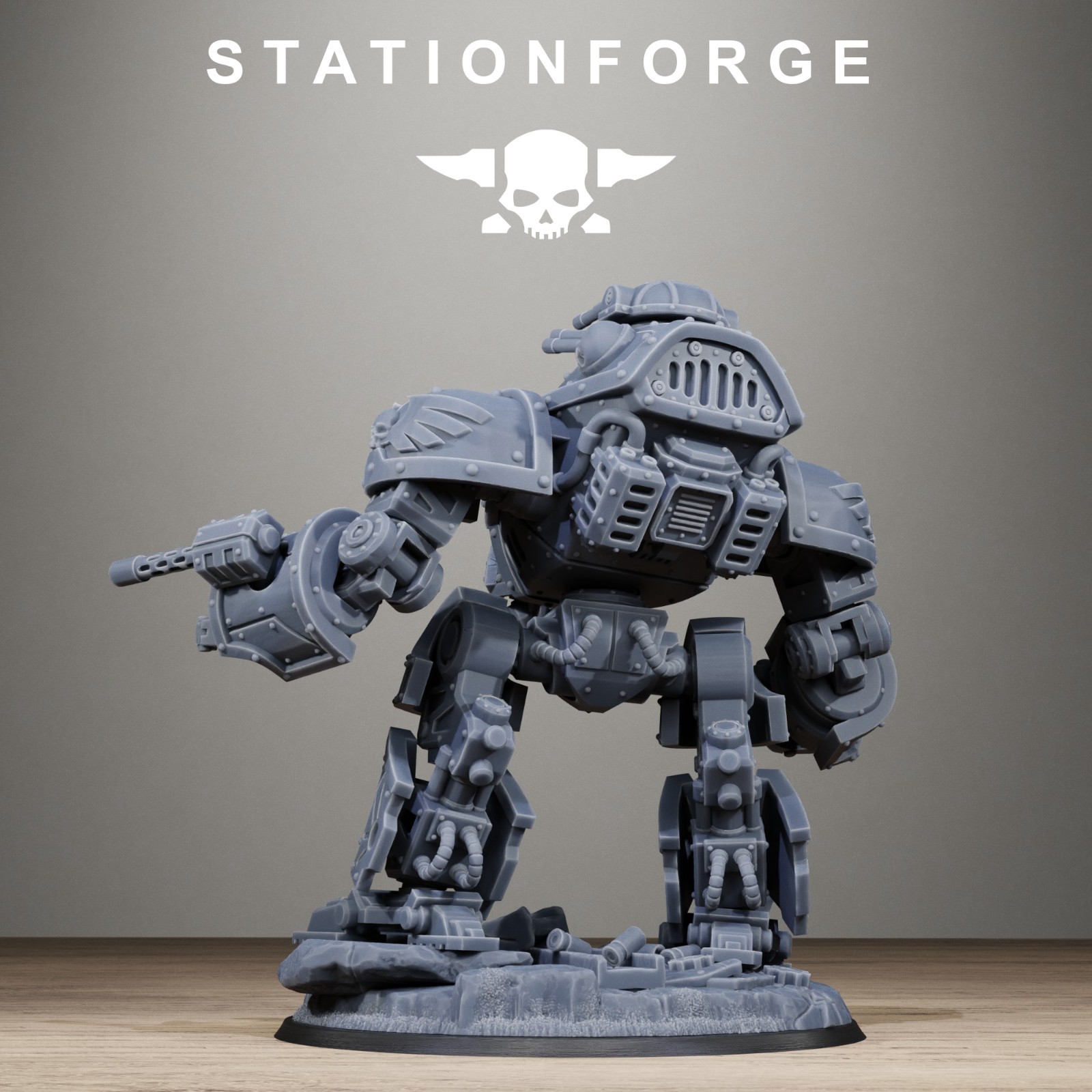 32mm Grimguard MechGuard Station Forge High Quality Miniature (100mm Base)
