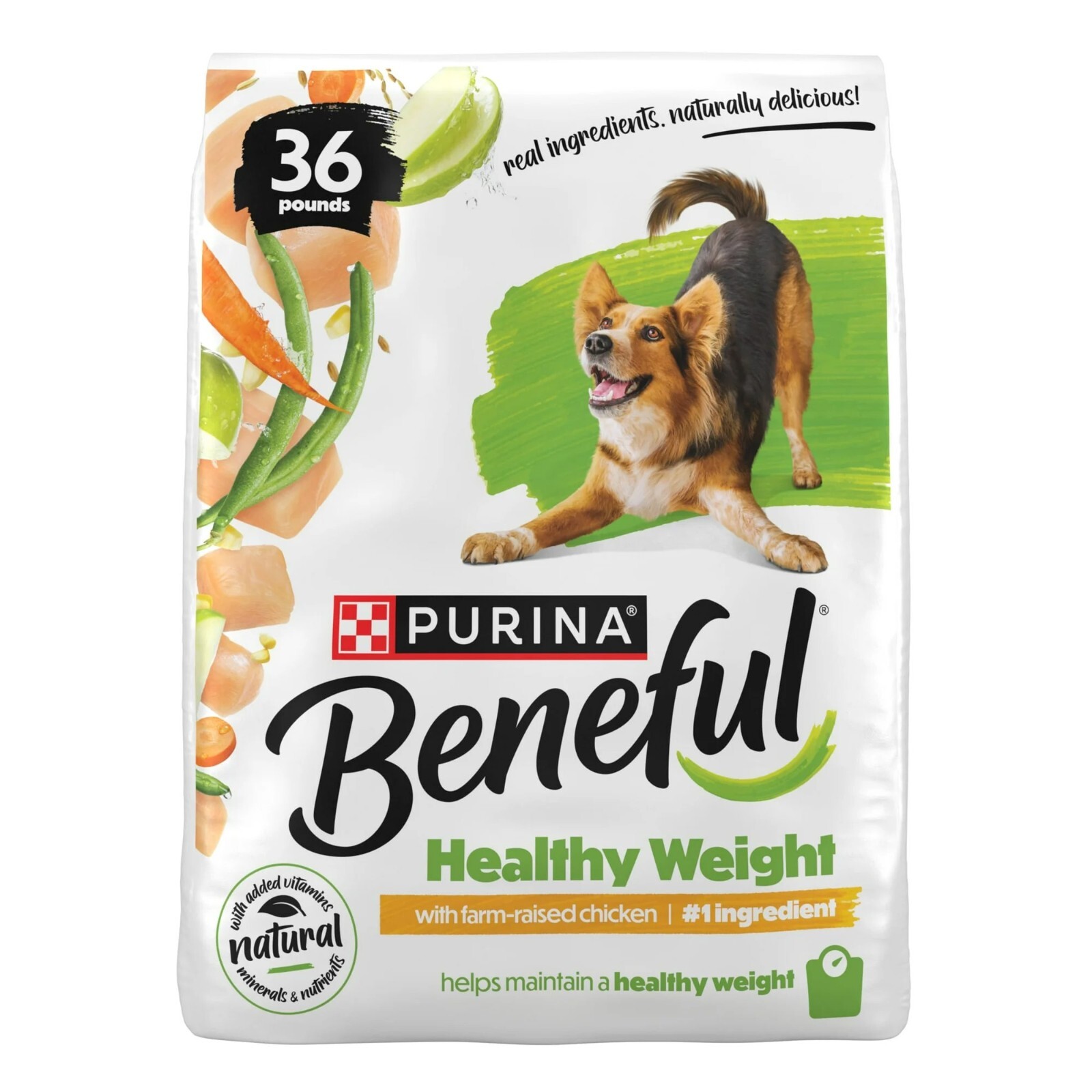Purina Beneful Dry Dog Food for Adults Healthy Weight, Farm Raised Chicken 36lb