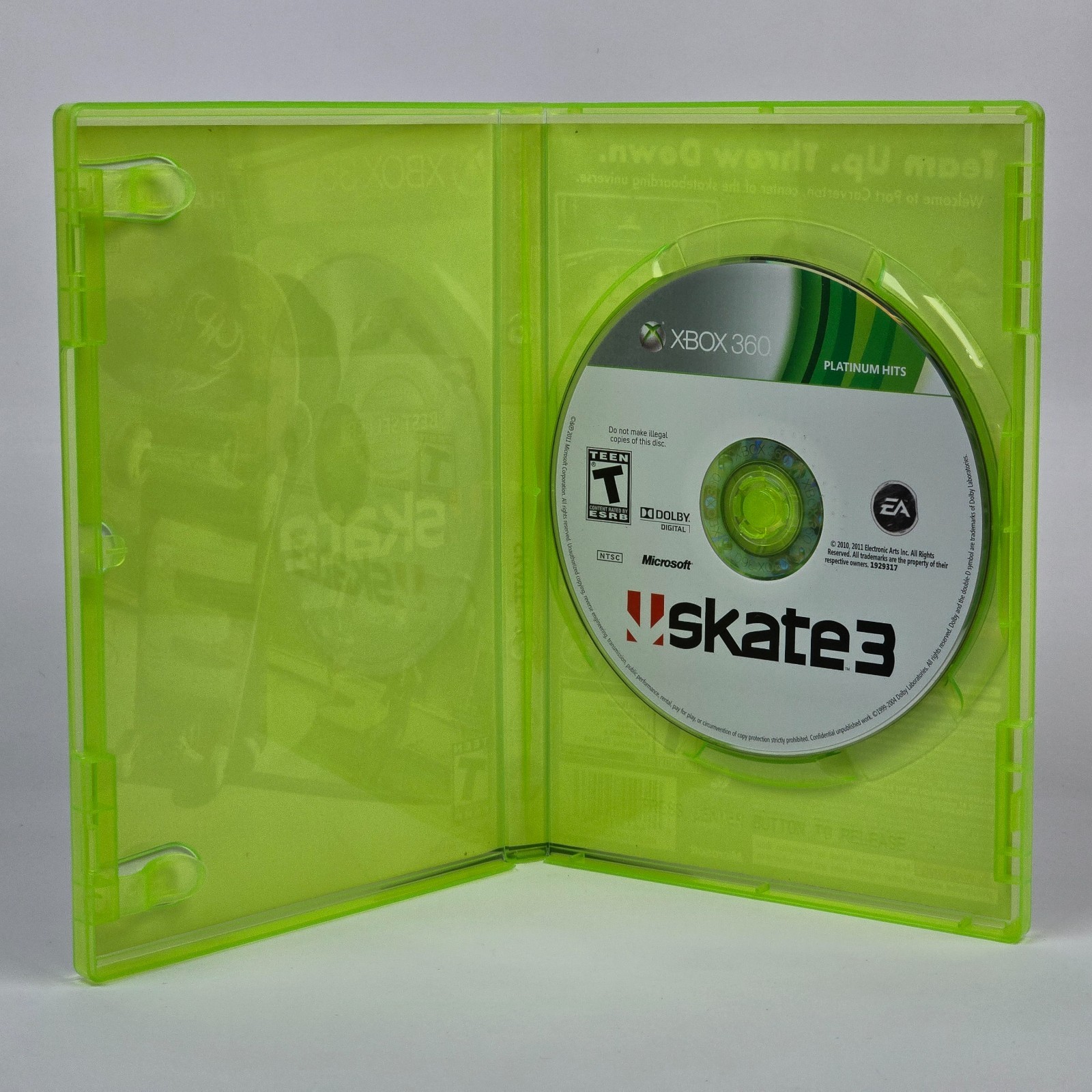 Skate 3 (Xbox 360) Platinum Hits Case & Disc