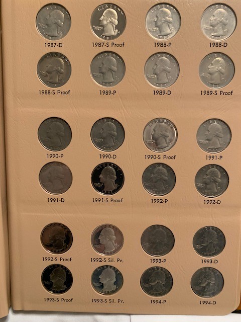 1932-1998 Washington Quarter Complete Set with PROOFS 190 Coins plus Bonus