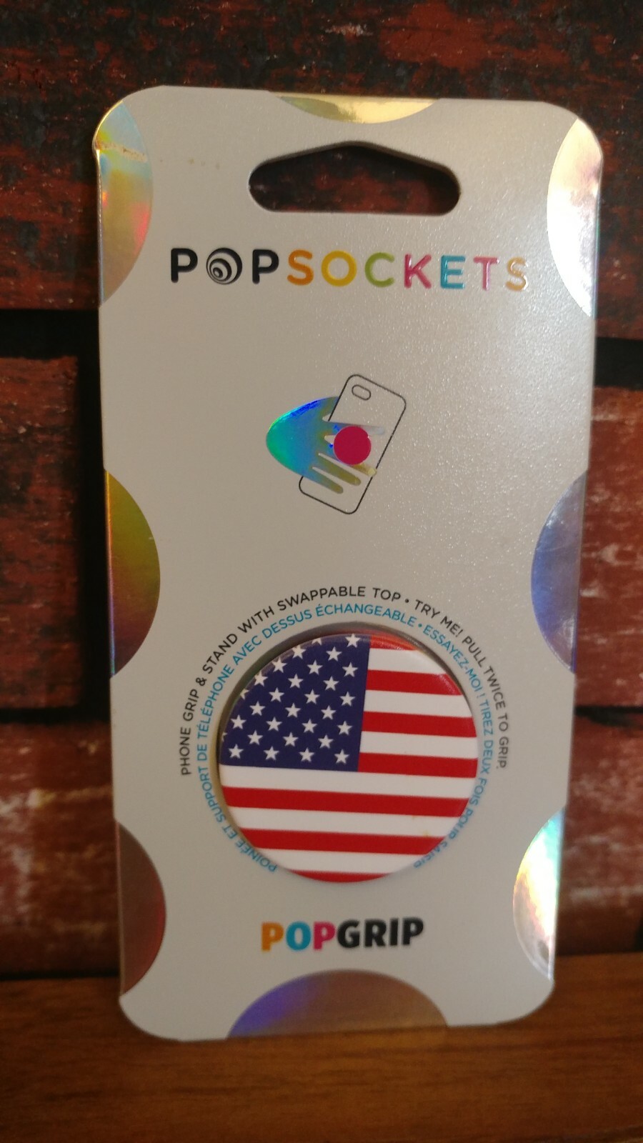 PopSockets PopGrip Phone Holder - Vintage American Flag - 801697