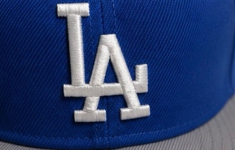 LA Dodgers Style Snapback Hat Blue Gray Adjustable Flat Brim Cap