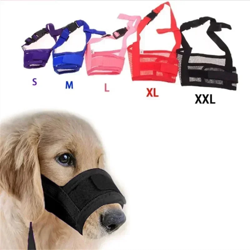 Colorful Adjustable Dog Muzzle Anti Barking Outdoor Safe Civilization Dog Walkin