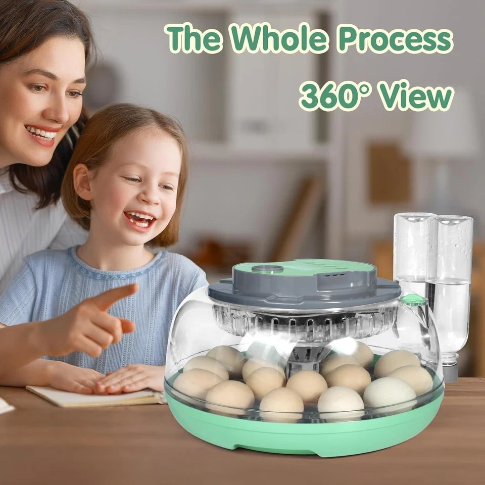 Incubators for Hatching Eggs,18 Egg Incubator with Automatic Egg Turning and ...
