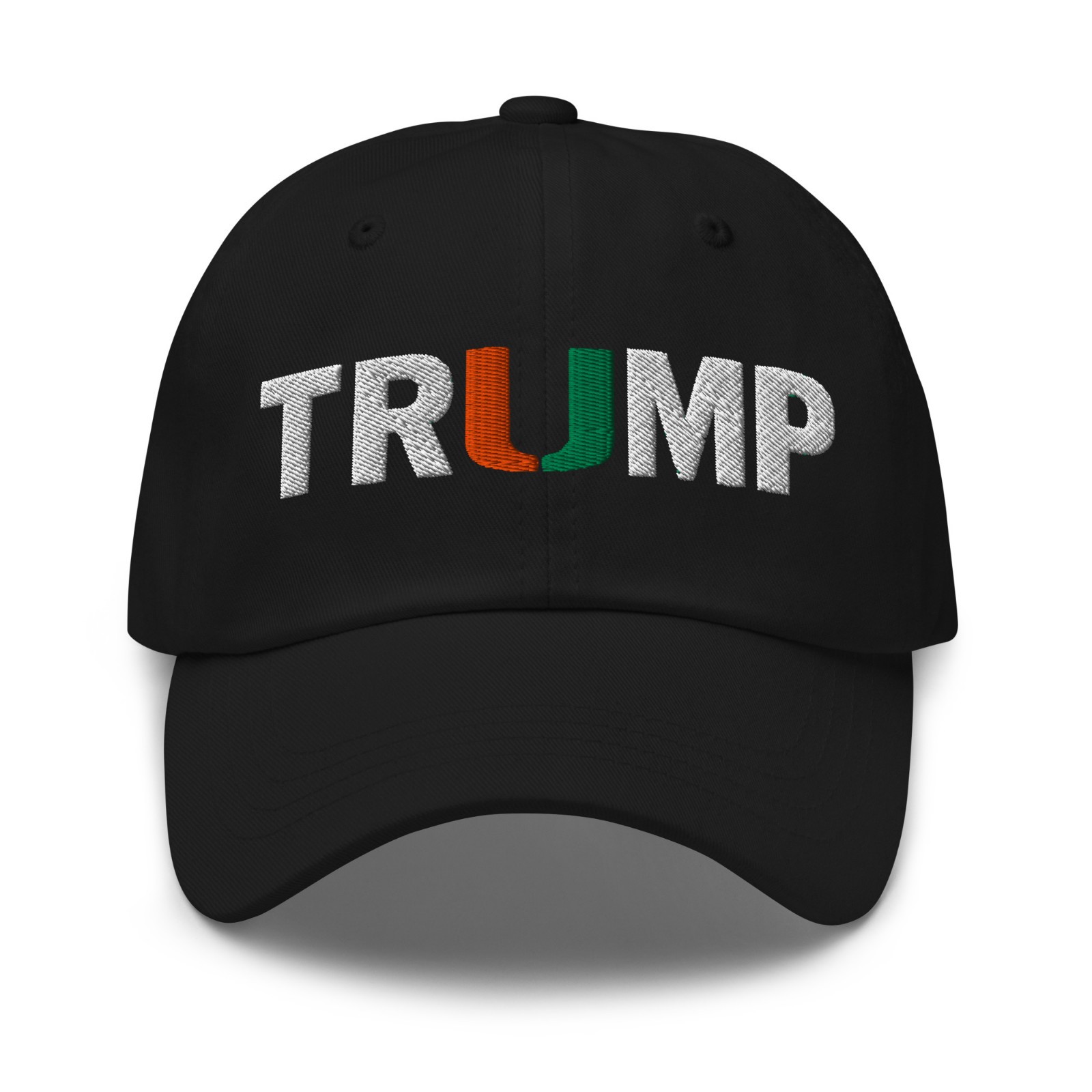Embroidered Trump U Hat Trump University of Miami Hat Miami Hurricanes Hat Black