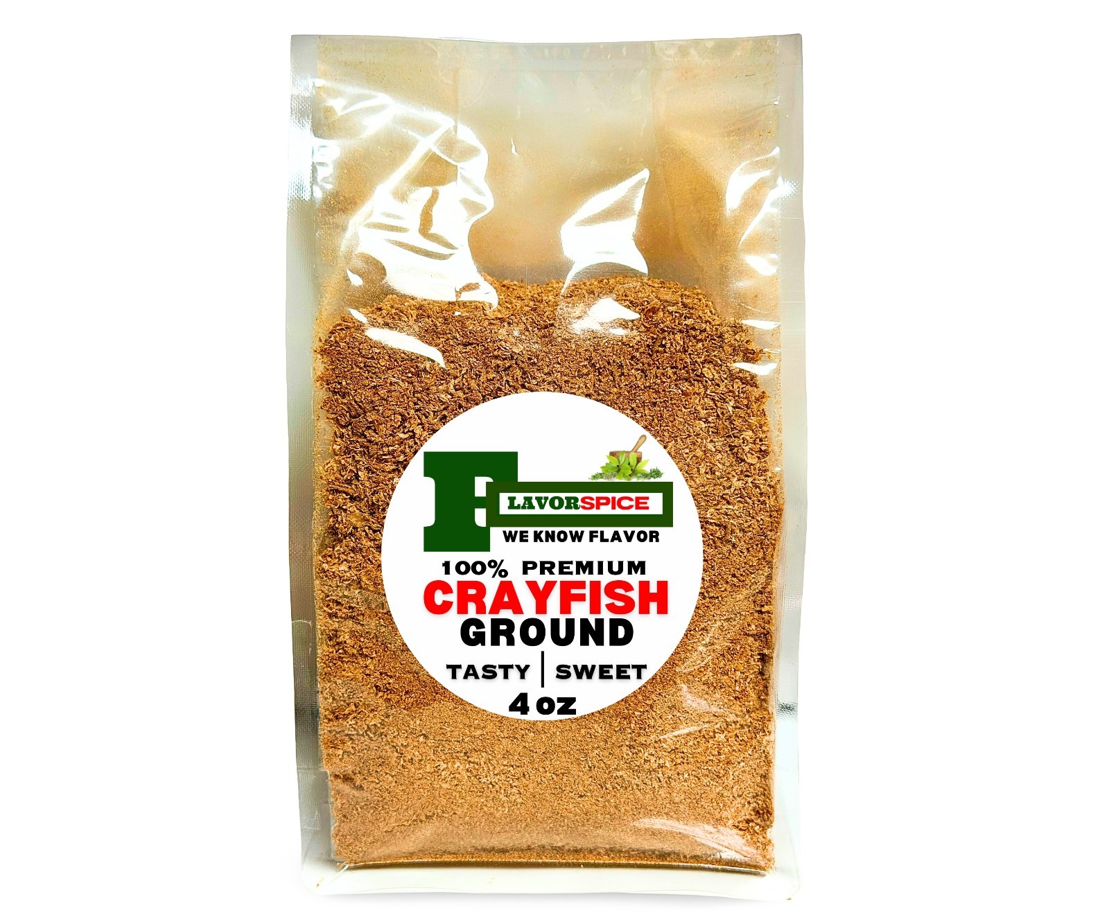 Crayfish. Dried, Ground 4oz (1 pack)