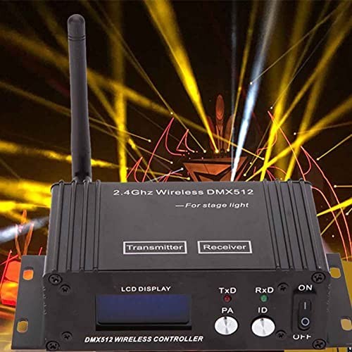 Wireless DMX 512 Controller with LCD Display, Power Adjustable Transmitter & Rec
