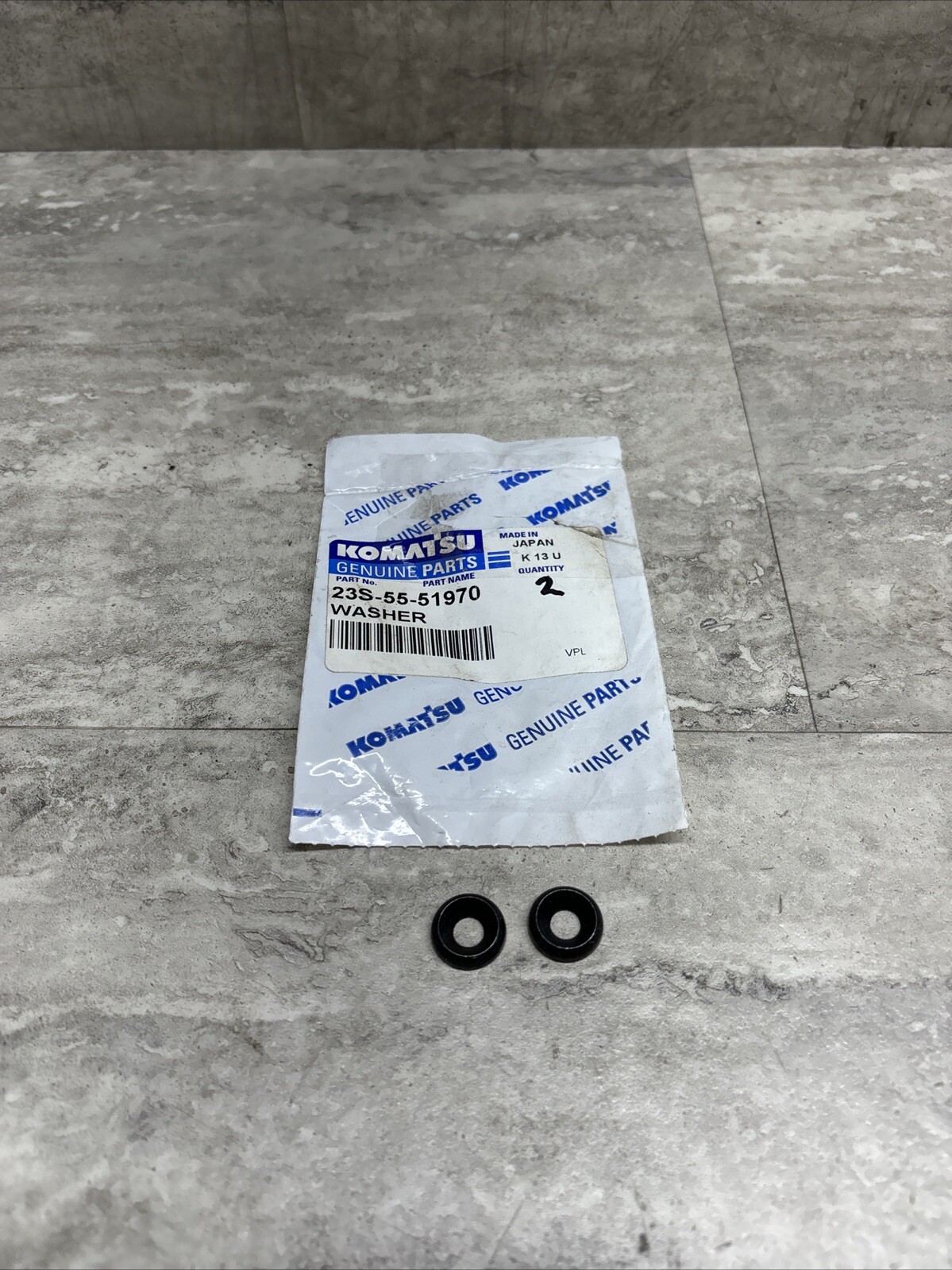 Lot Of 2 OEM Komatsu 23S-55-51970 Washer, New