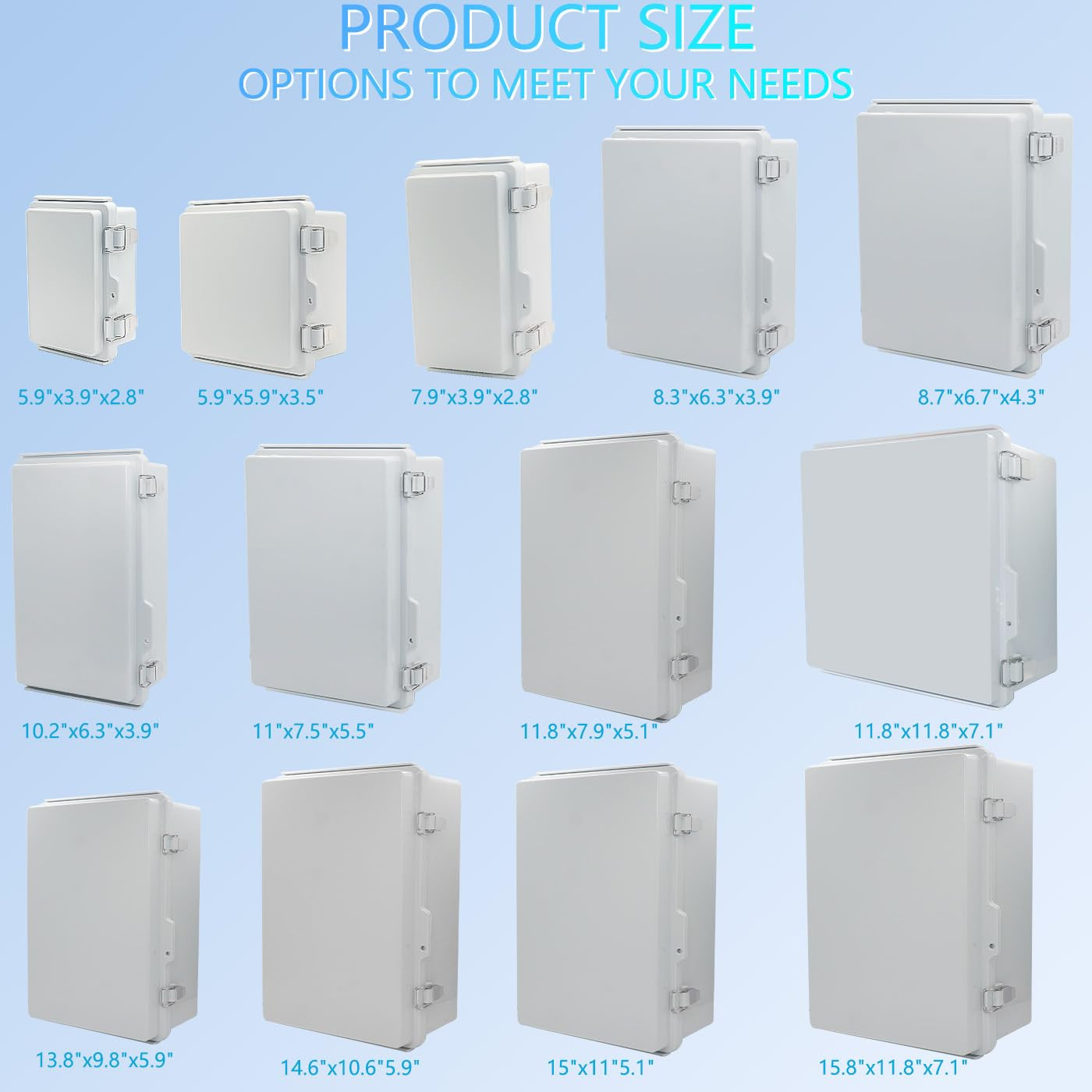 IP67 Waterproof Junction Box, ABS Plastic Electrical Enclosure with Stainless St