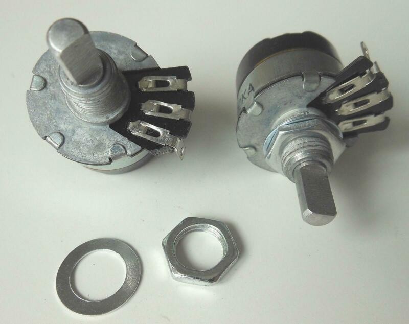2Pcs  Logarithmic Nolinear Potentiometer 2W WH134-2 4.7K Ω Ohm 4K7