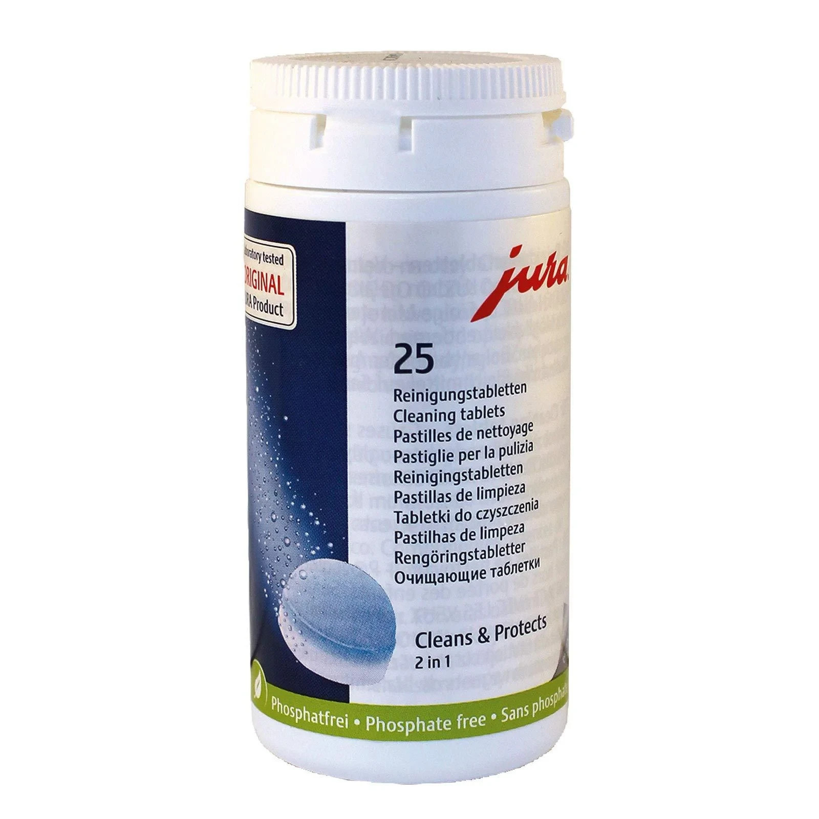 Jura 2-Phase Cleaning Tablets for Fully Automatic Coffee Machines-25 Count.