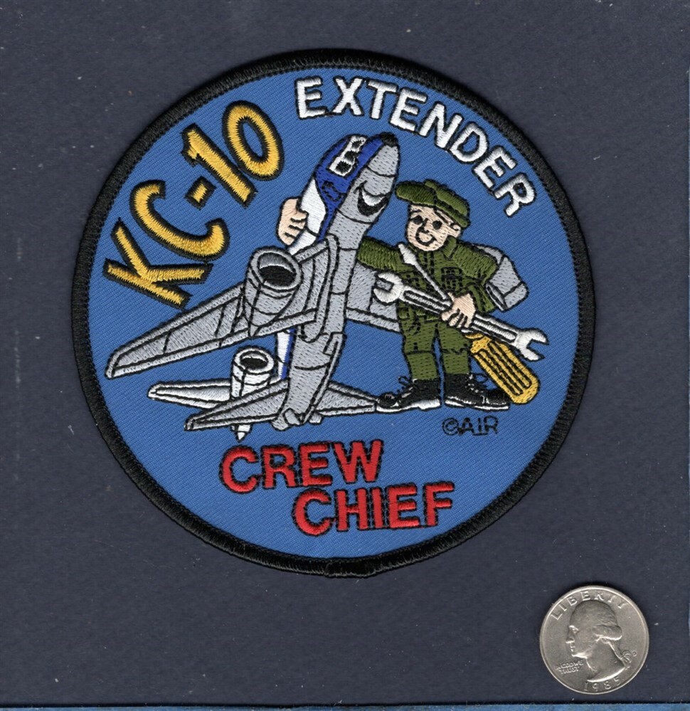 KC-10 EXTENDER CC Crew Chief MAS USAF ANG ARS Refueling Squadron Crew Patch