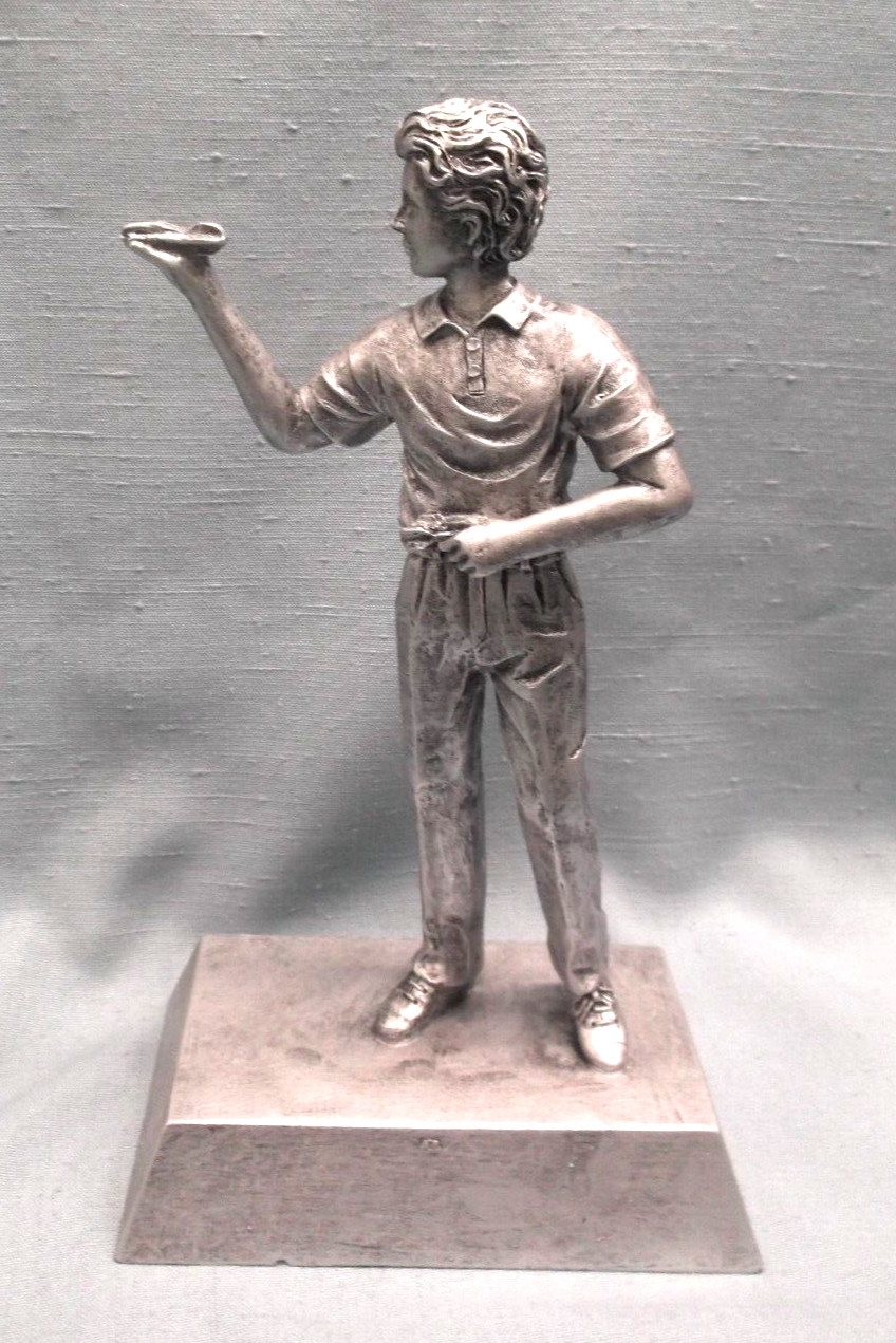 silver statue male dart trophy award resin PDU 50001-S tournament quantities