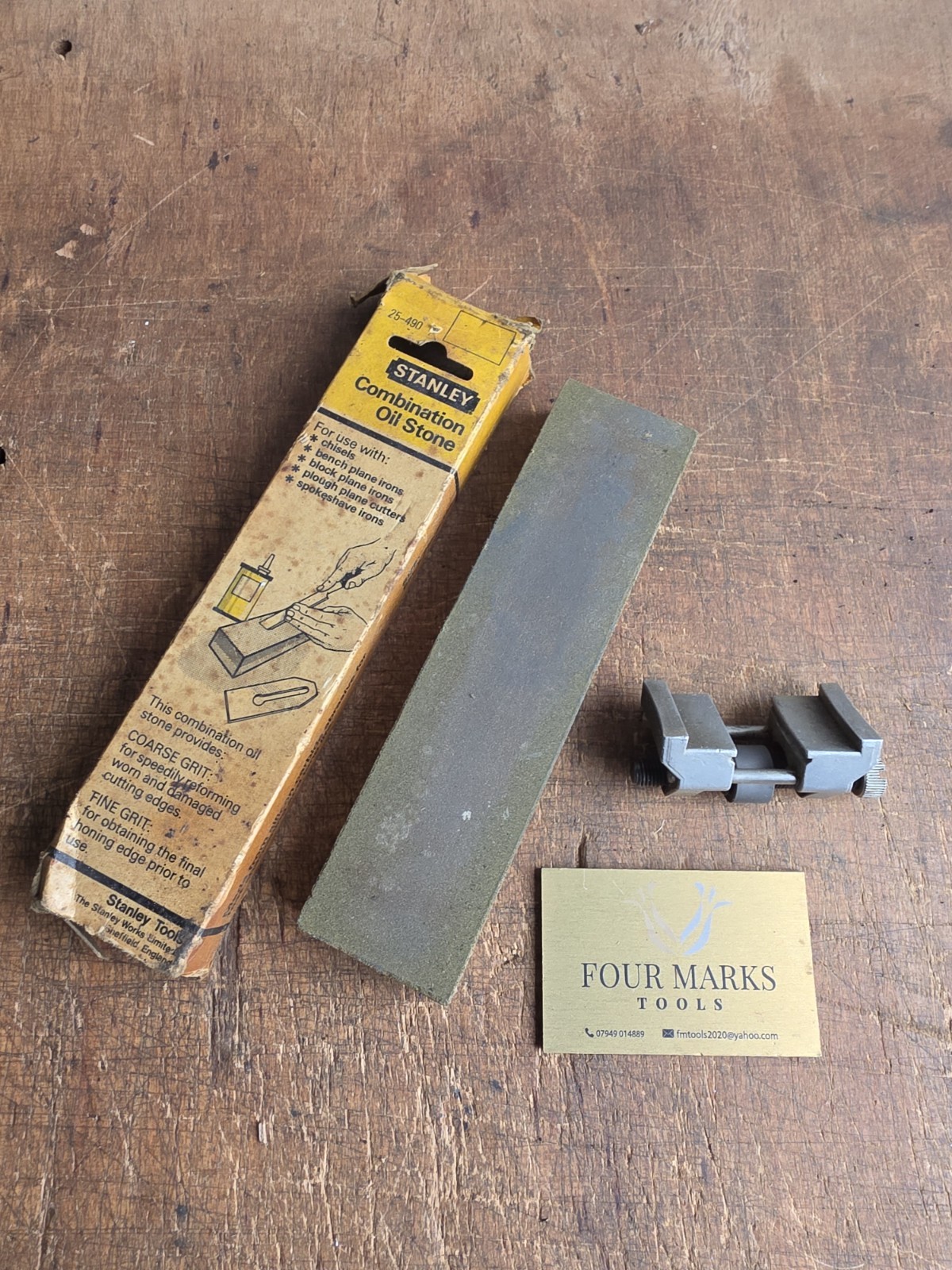 Original Eclipse No.36 Honing Guide And Stanley Combination Stone Woodworking