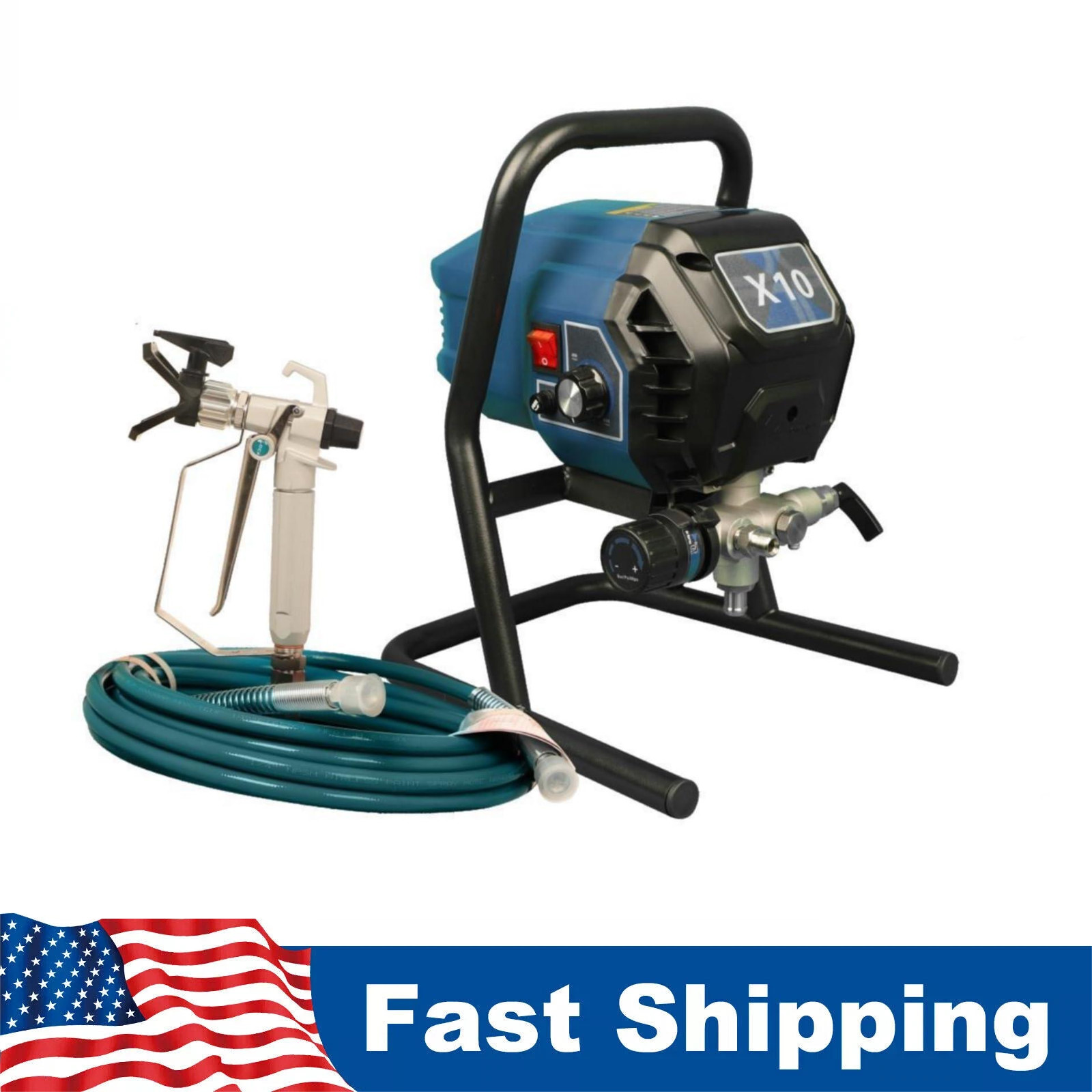 2900PSI Stand Airless Paint Sprayer 700W Electric 4 Modes & Stepless Control