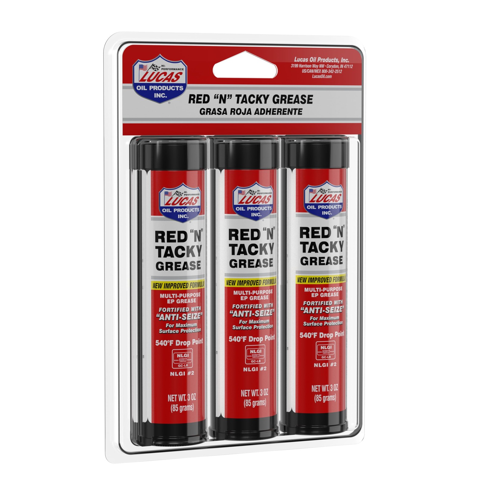 Lucas Oil 10318 Red N Tacky Grease 3 Ounce Combo Pack 9 Ounce, No Size