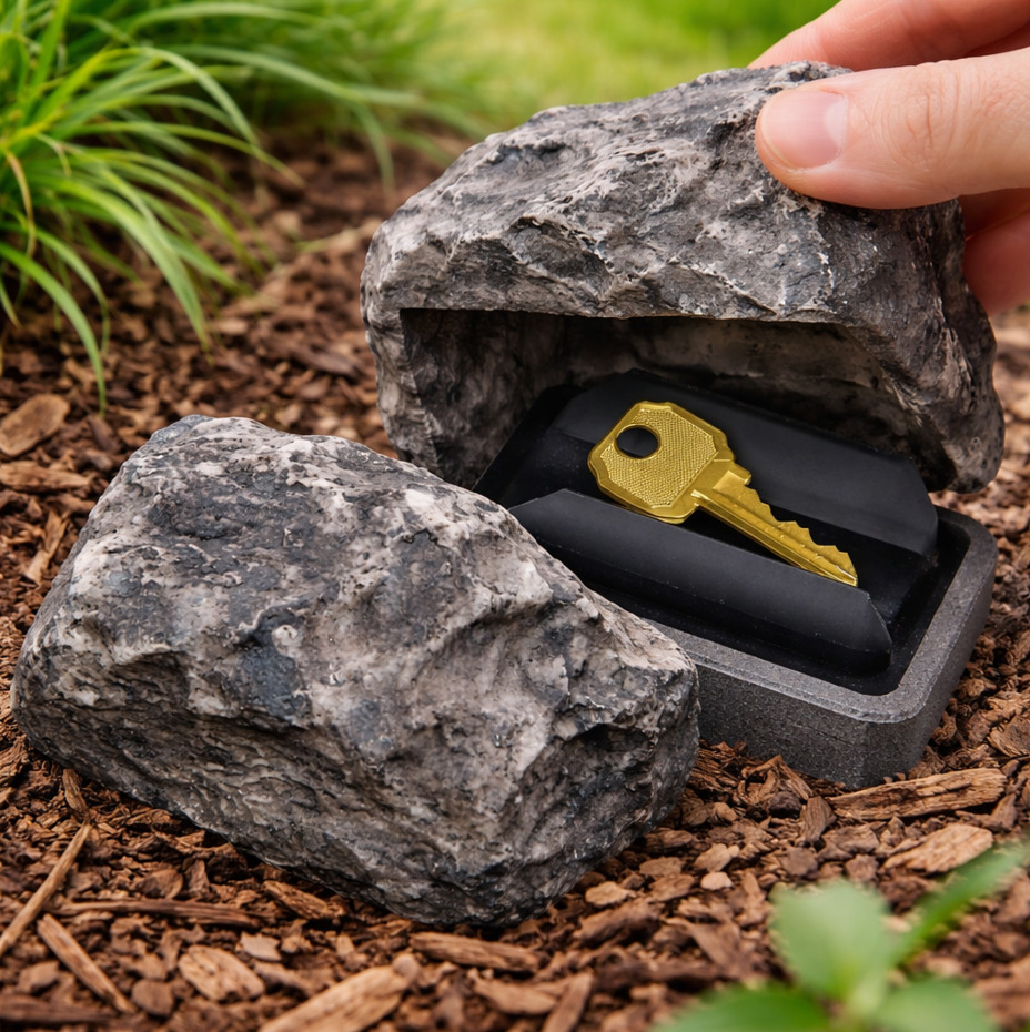 Hide A Key Rock Outdoor Fake Stone Key Holder Weatherproof Garden Spare Key