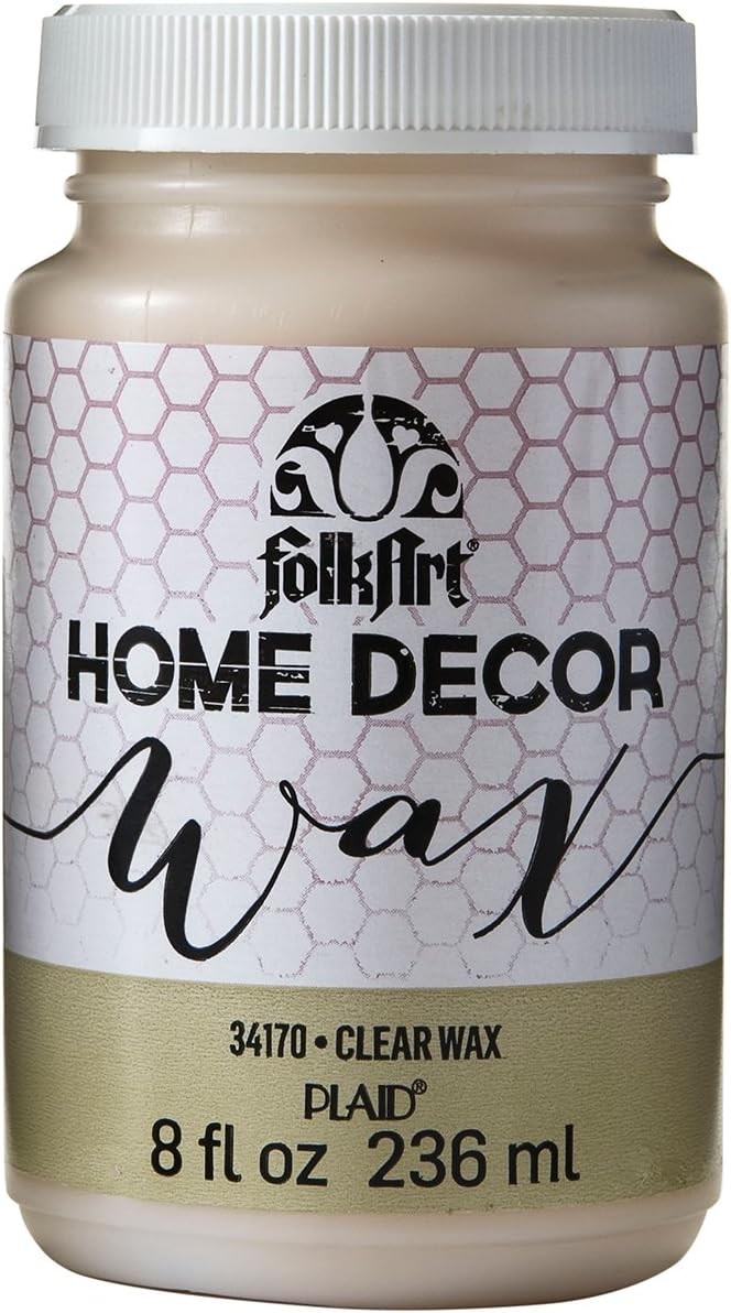 FolkArt Home Decor Chalk Furniture & Craft 8 Fl Oz (Pack of 1), Clear Wax