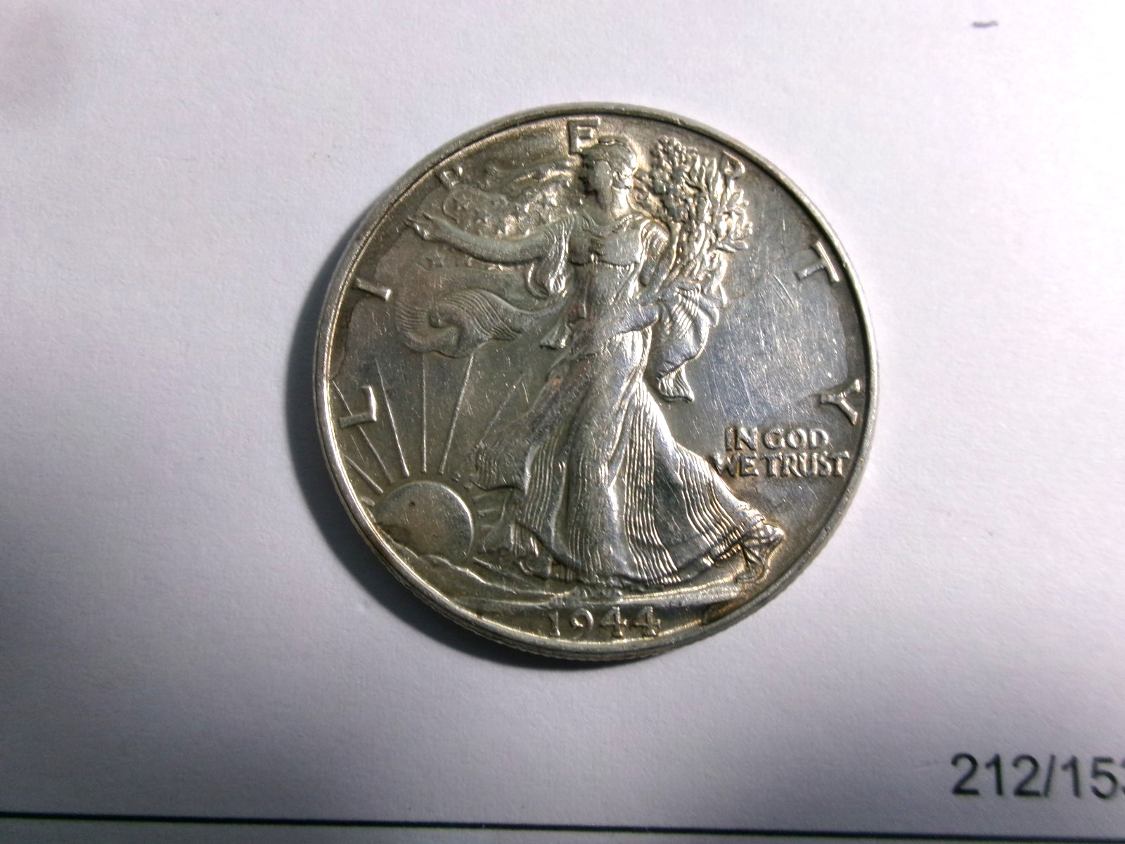 1944 50C Walking Liberty Half Dollar AU +