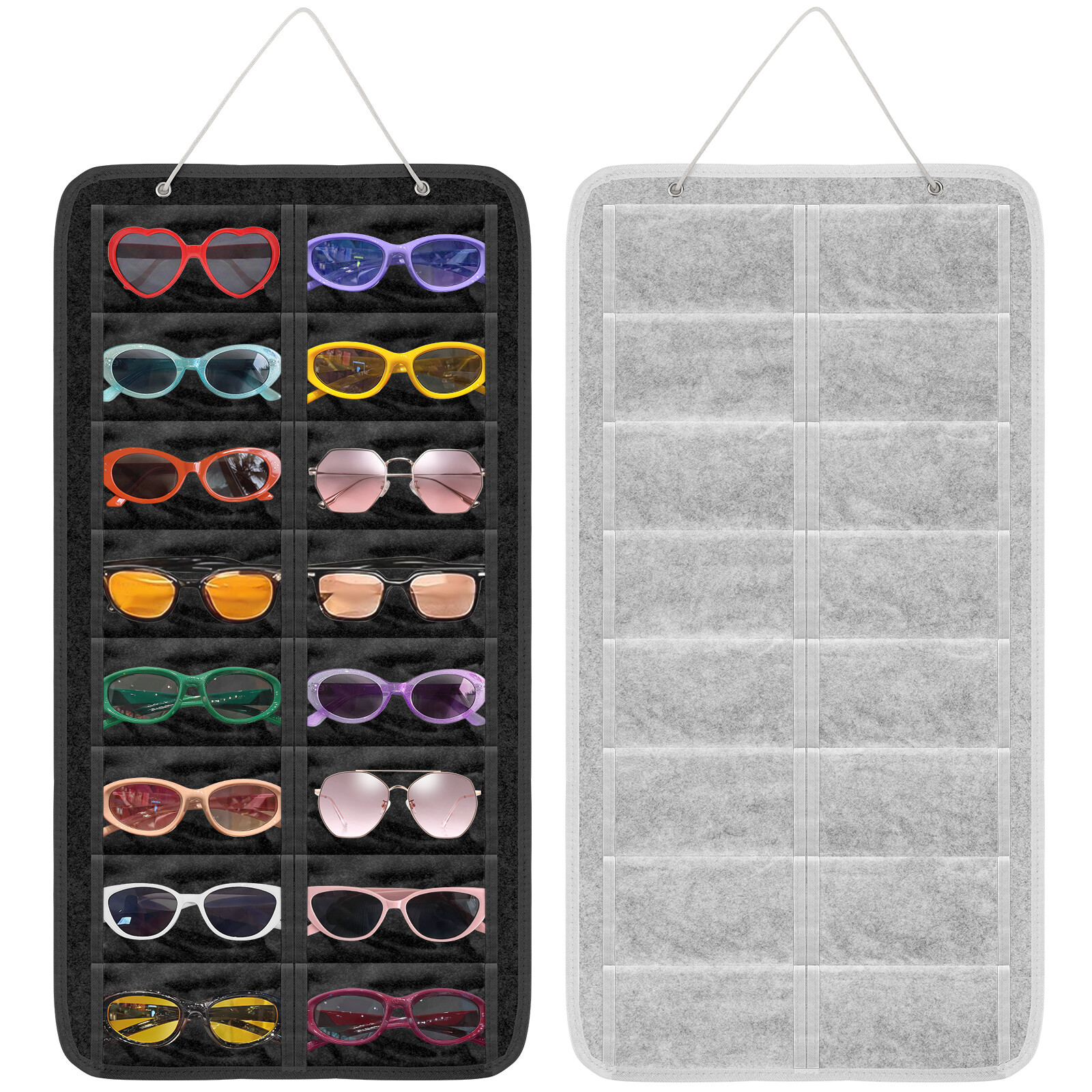 Hanging Eyeglasses Storage Bag Wall Stand Sunglasses Organizer Dustproof Holder