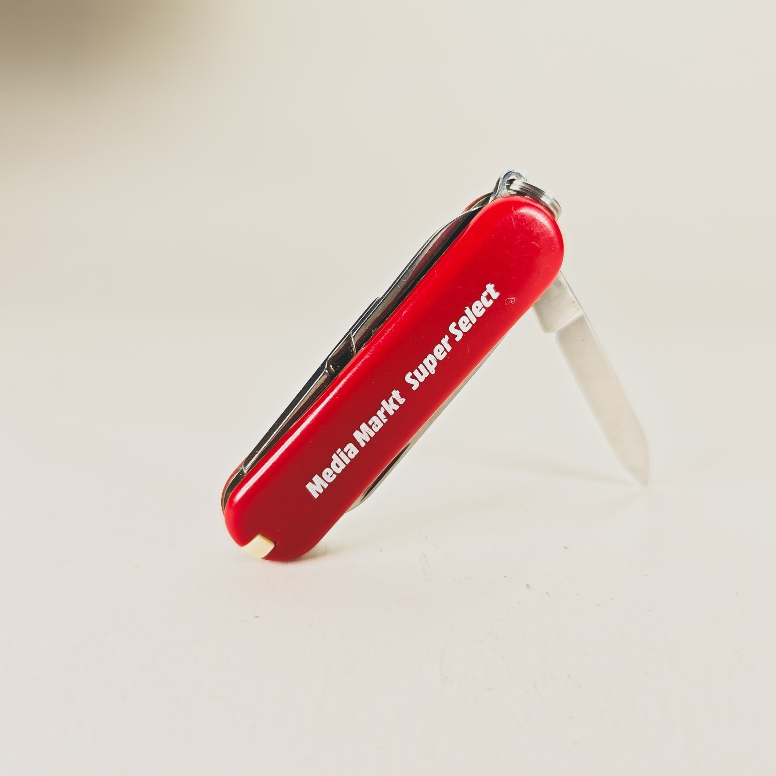 Victorinox Classic SD Swiss Army Knife 58mm Red MEDIA MARKT Logo