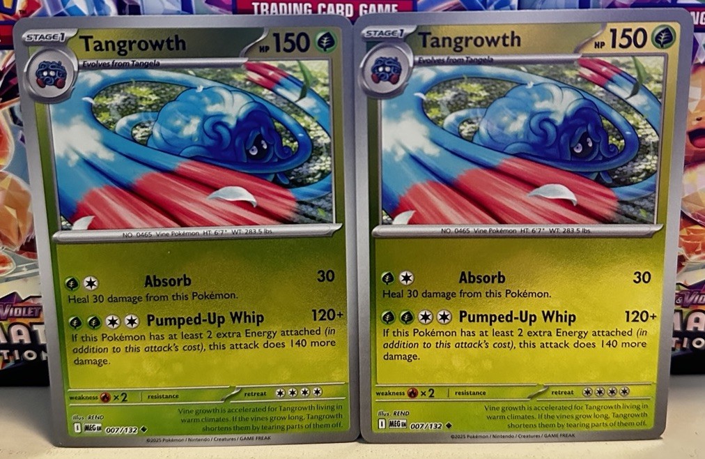 (Set Of 2) Pokemon Mega Evolution Reverse Holo Card - Tangrowth (007/132)