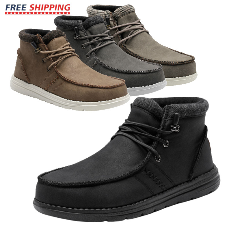 Men's Casual Slip-on Shoes Warm Loafers Winter Boots Ultra Comfort Shoes US Size