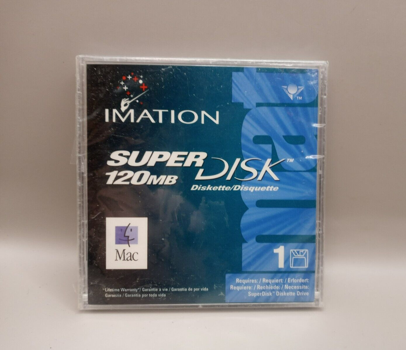 NEW (1) Imation SuperDisk Mac Diskette Disk 3.5in 120MB Sealed