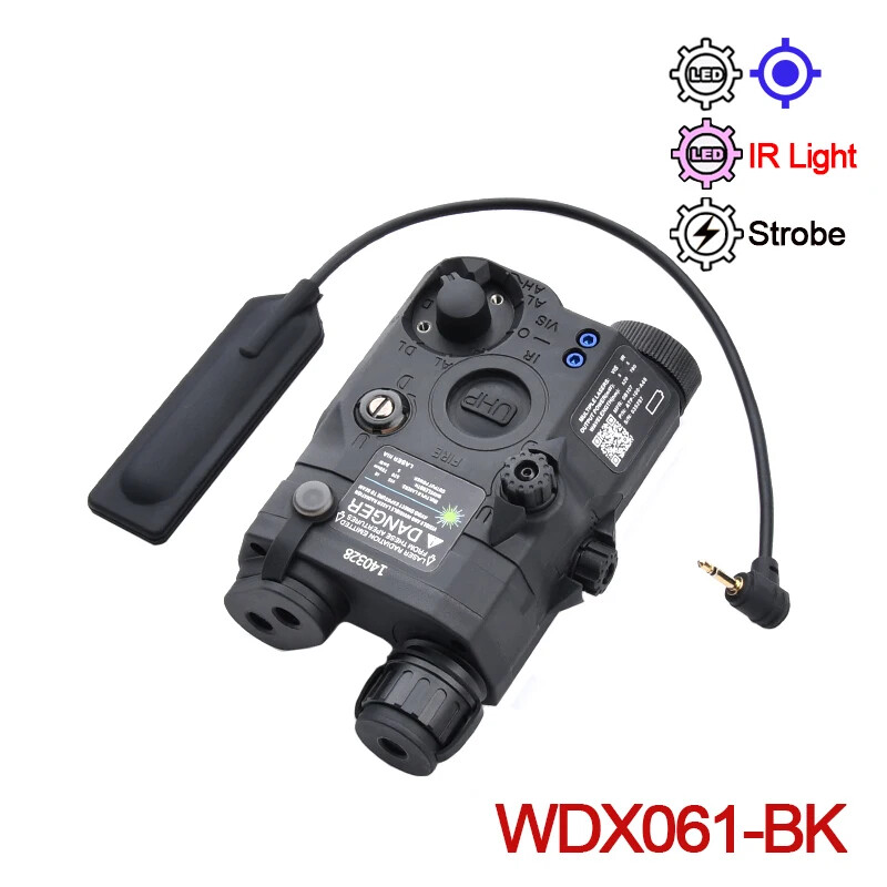 Airsoft UHP PEQ 15 Green Blue Laser Indicator Strobe Flashlight IR Fill Light