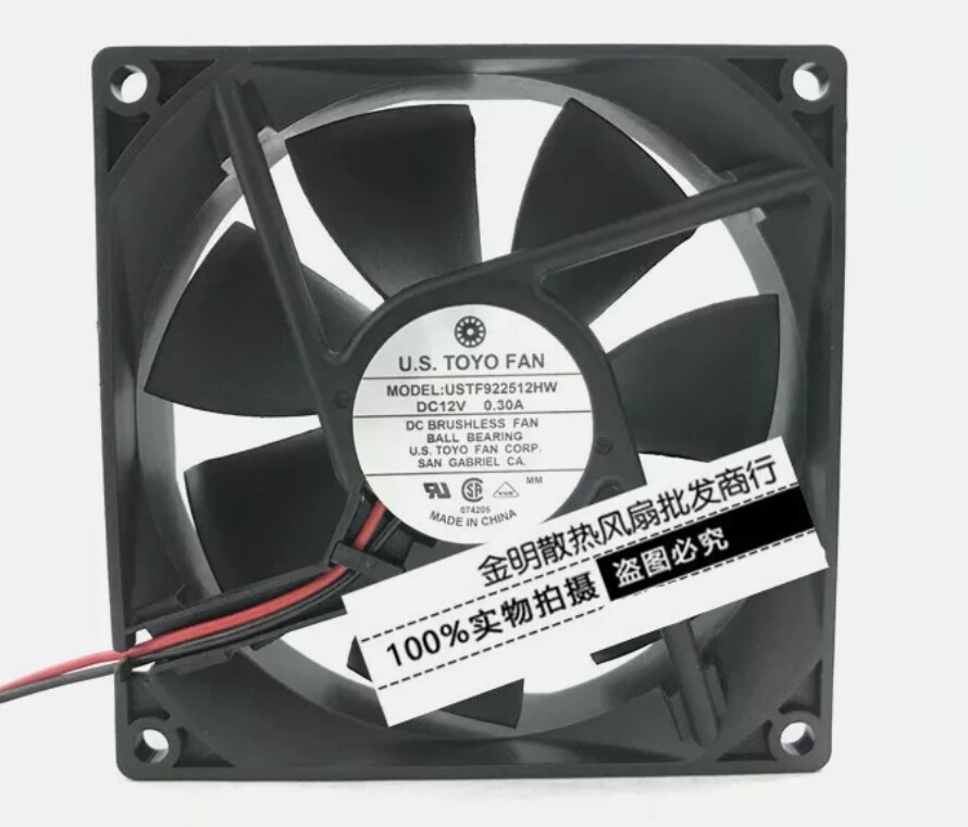 U.S.TOYO FAN 9025 9CM USTF922512HW 12V 0.30A 2-wire DC cooling fan