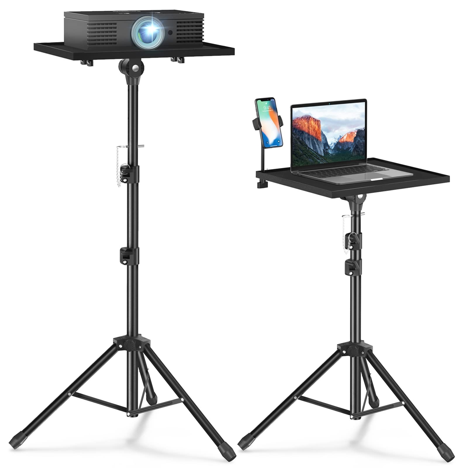 Adjustable Projector Stand Tripod - Portable for Outdoor Movies or Laptops